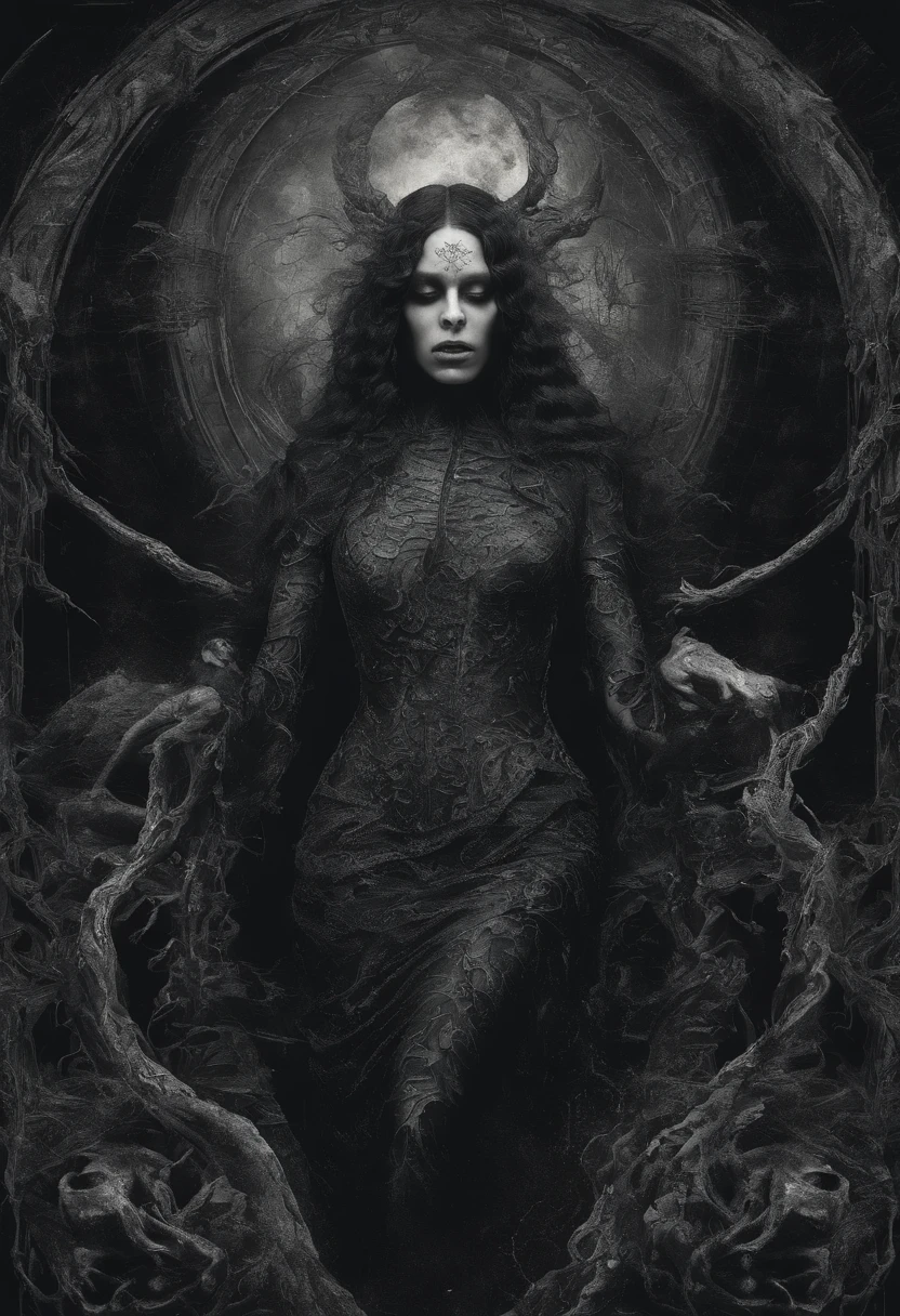 steaming wolf body woman chains There's a planet in the middle, Tentacles in the universe, Lovecraftianoa inspiration, Lovecraftianoo cosmic fear, Paisagem infernal lovecraftianoa, fantasy and cosmic horror movie, atmosfera lovecraftianoa, lovecraftiano, A planet in open space