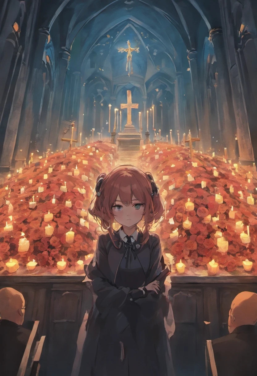 Female DJ at the cemetery at a funeral to honor the fallen