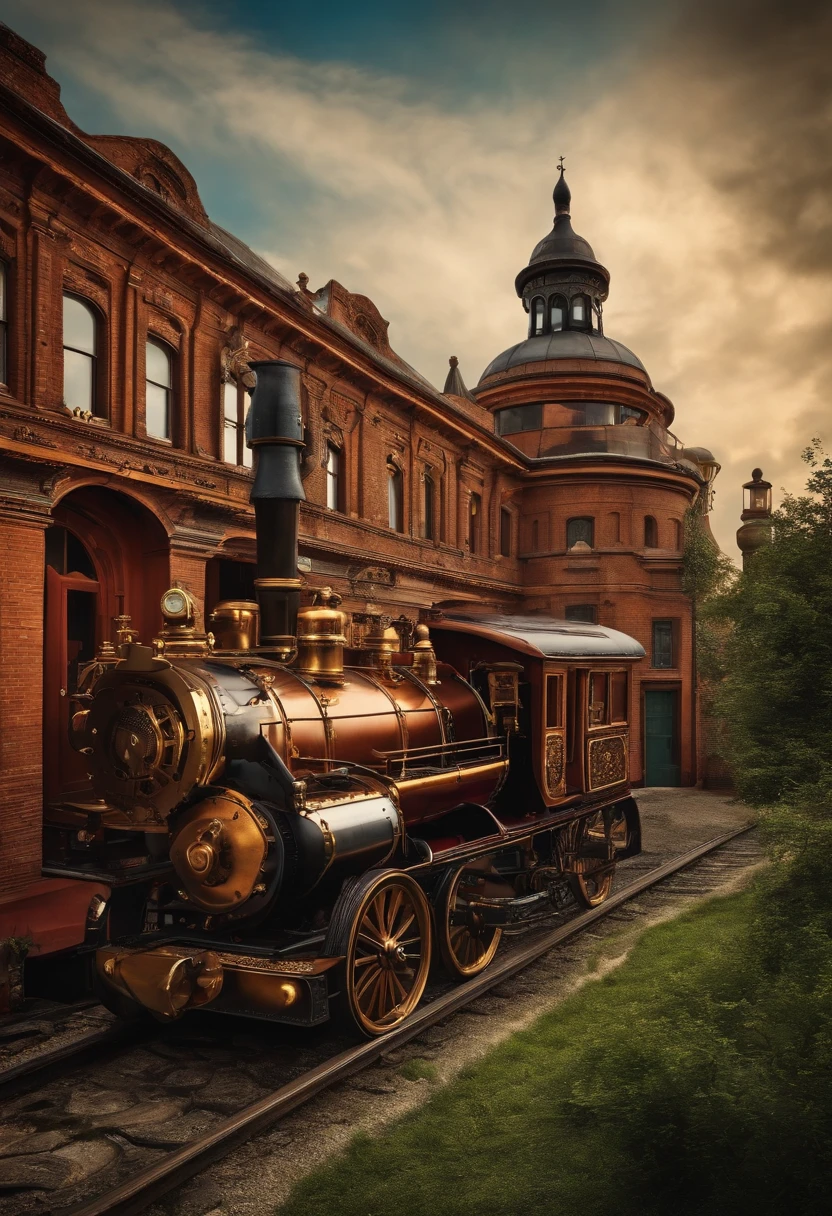 Color the whole thing in a steampunk style