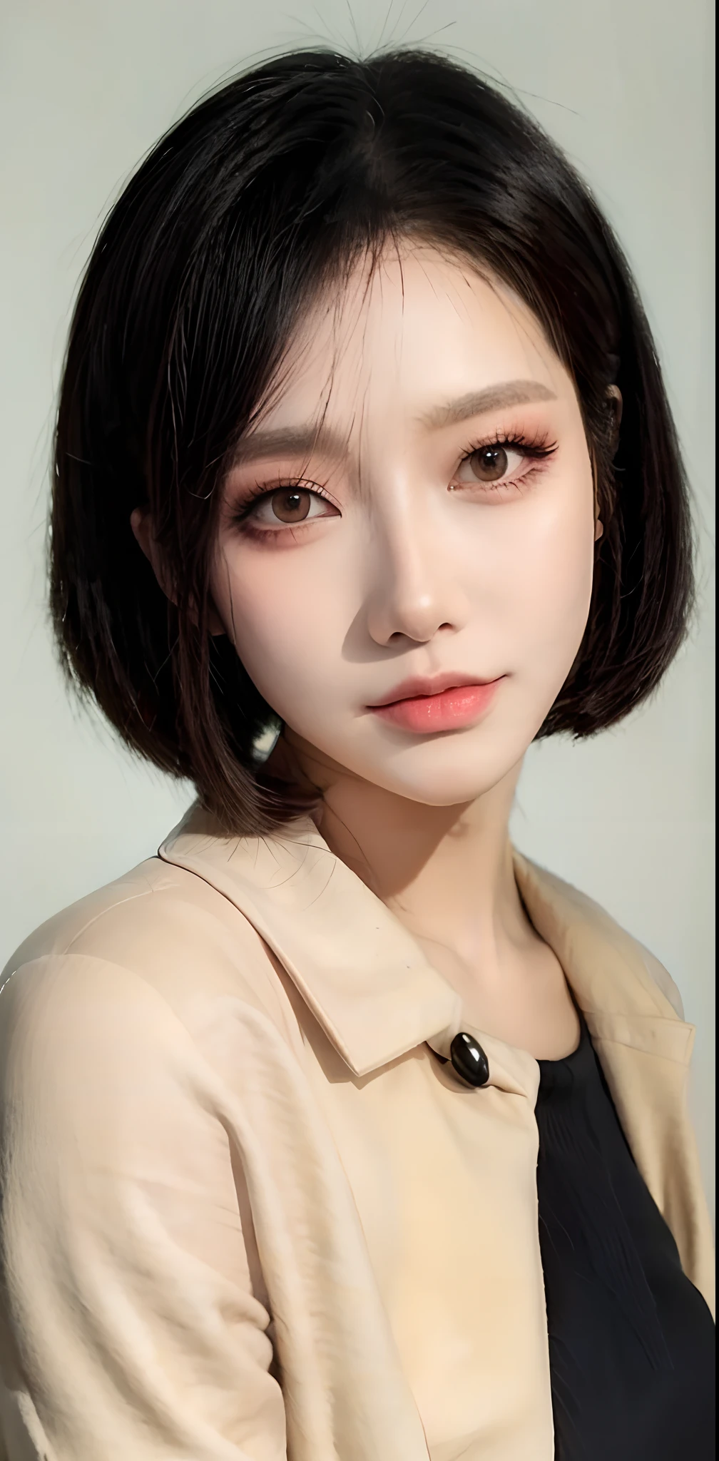 Make it to beautiful korean girl looks with natural makeups and looking to viewer