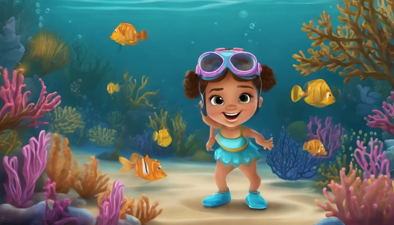 ((masterpiece, best quality)),solo,1boy, merman, dark skin, black eyes, blue hair, full body, goby,  <lora:Goby_BubbleGuppies1:0.7>, underwater, chibi,