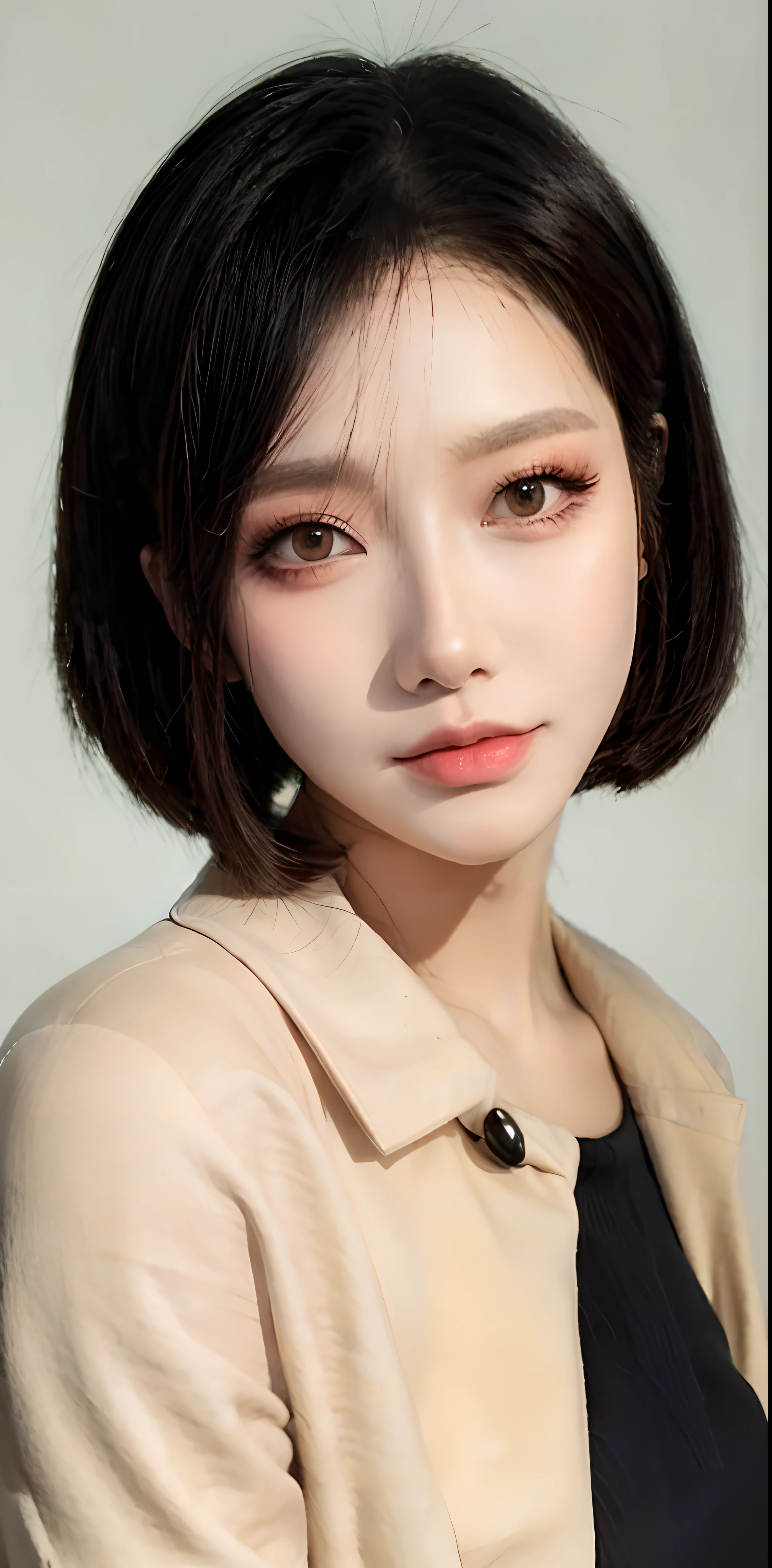 Make it to beautiful korean girl looks with natural makeups and looking to viewer