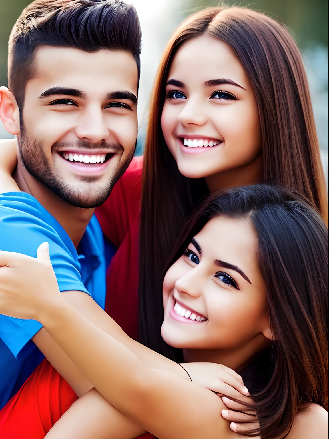 Youth, young people around the world, bright smiles, men and women, brightness, vitality