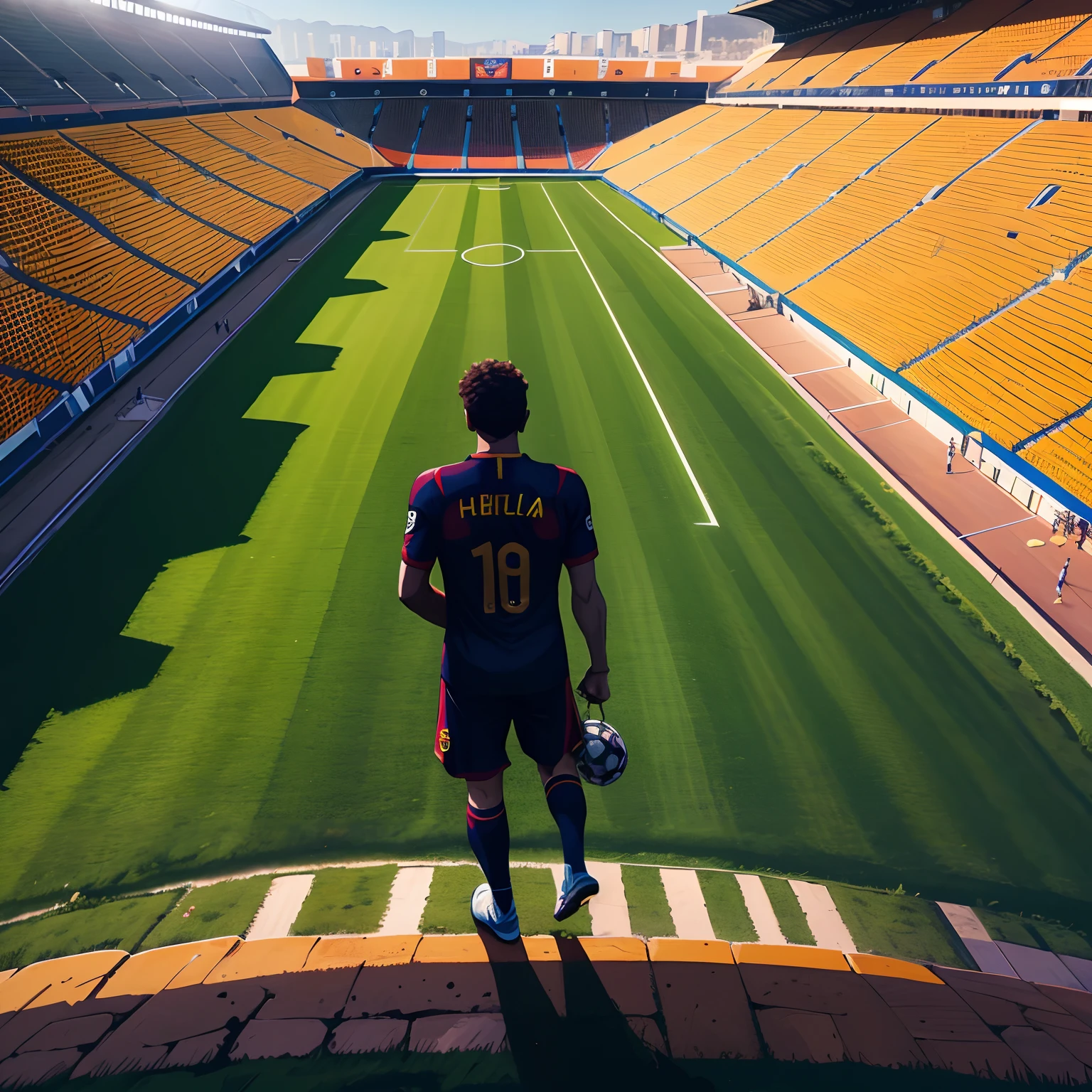 Time do Barcelona, cinemactic, HD, 8k, 4k, Comic, dark teme, Campo de futebol, Todos olhando para o telespectador, 2023 tema, hiper qualidade, sombras dark.