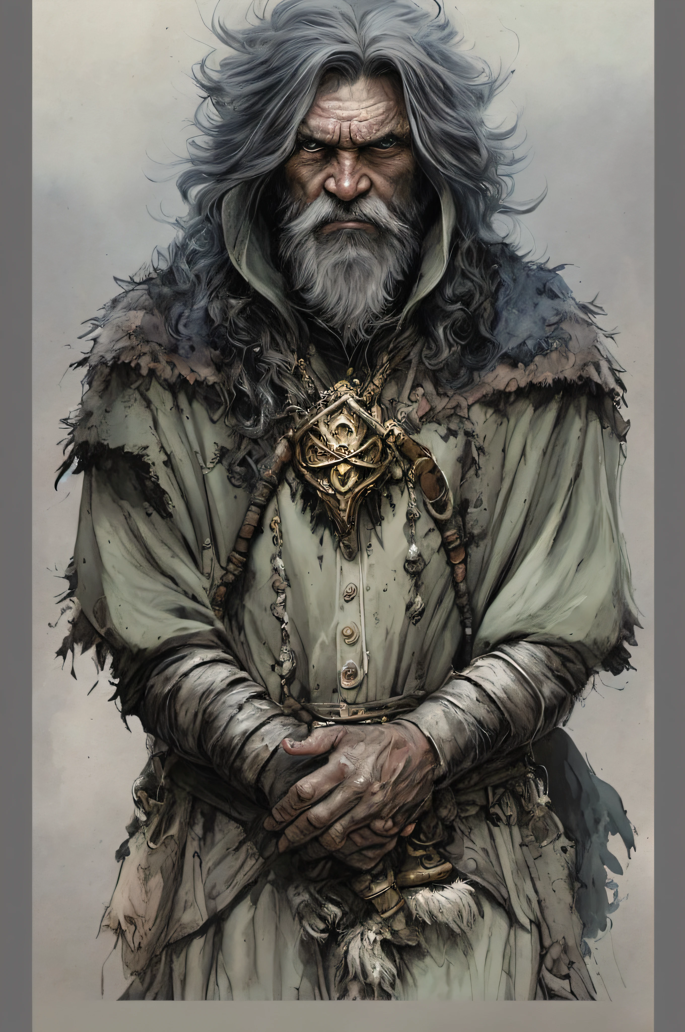 Dwarf warrior with hammer and RPG shield