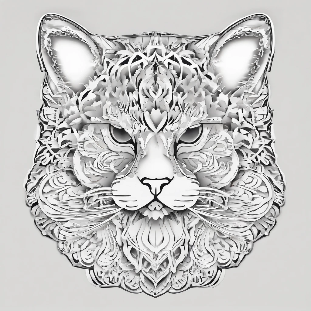 Create a simple clean hard brush illustration of a single cat paw at the center of a white background, black and white, no shadows, no effects