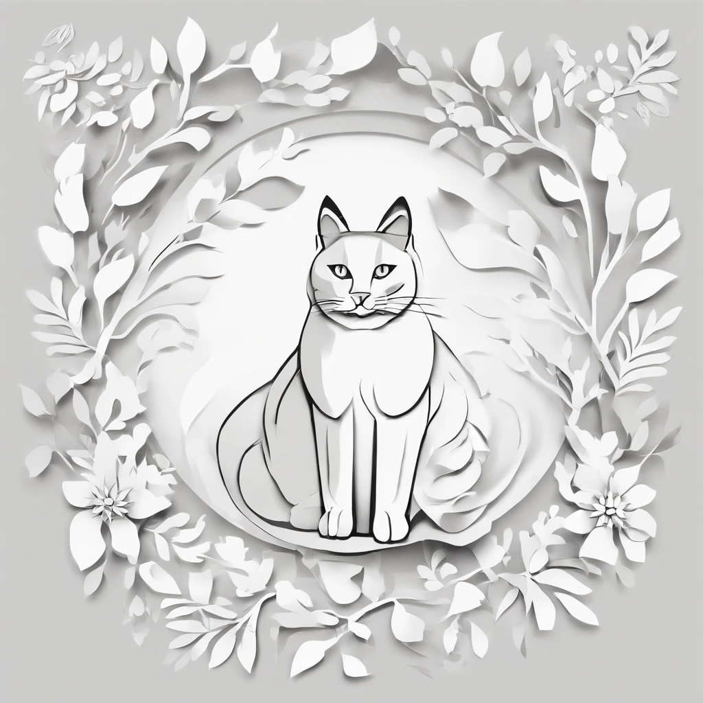 (best quality,4k,8k,highres,masterpiece:1.2),ultra-detailed,realistic:1.37,hard brush illustration,simple,clean,cat paw,center,white background,black and white,no shadows,black outline,no effects