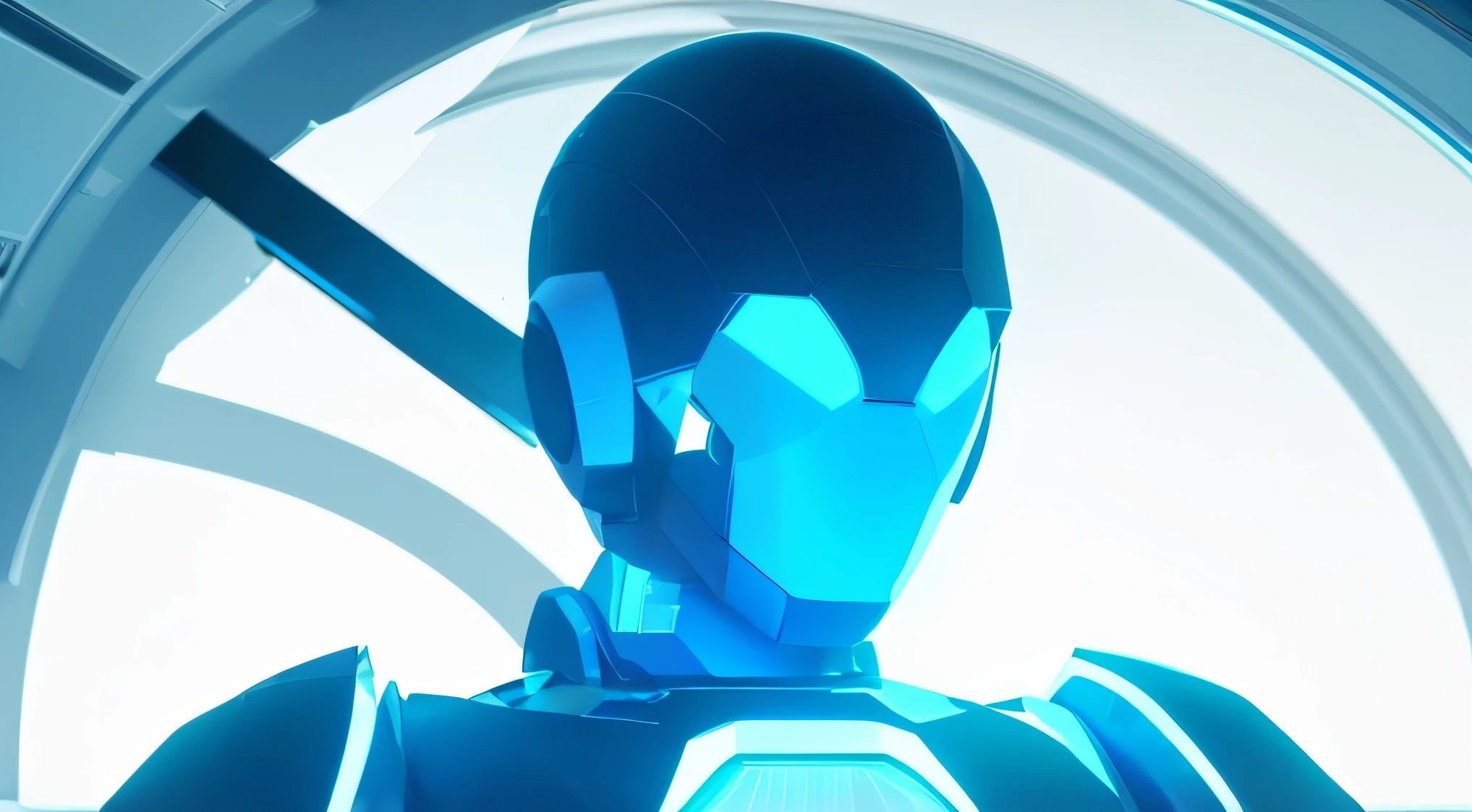 A small empty room, with a male robot sitting on the sofa, white and blue. Technological details, futuristic. Music. Speakers. a muscle robot. Alien structures, Night sky. A robotic silhouette in the background, A distant robot man. music Alien structures, Night sky. White and blue, 8K, Realistic photo, deep color, fantastical, intricate detail, splash screen, complementary colors, 8k resolution trending on Artstation Unreal Engine 5" , Alien structures, music ,