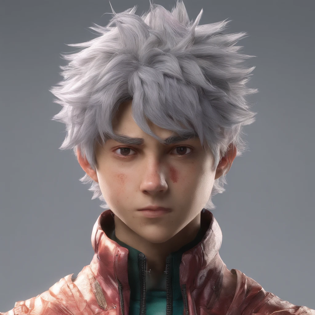 "Experience the electrifying power of Killua Zoldyck as he stands in a dynamic full body pose, his entire being radiating with electricity. With 3D rendering and hyper realistic details, this ultra resolution 8K image will bring this iconic anime character to life like never before."
