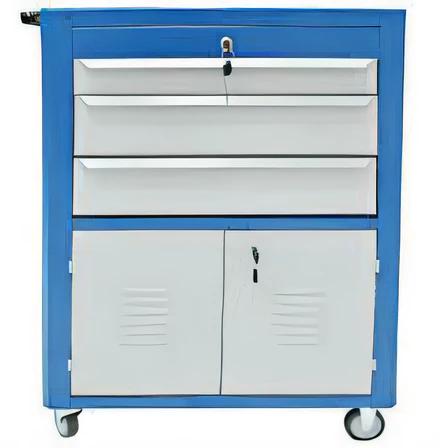 a blue and white metal cabinet with two drawers on wheels, 800t, 8 0 0 t, 3 - piece, lockers, servidor no meio, Ferramenta, CR3, wagon, com teto angular branco fosco, VTM, album photo, alta qualidade], 9 0 mm, 90 millimeters, frente, Produto eBay, alto detalhe, imagem detalhada, mudar para as gavetas pretas