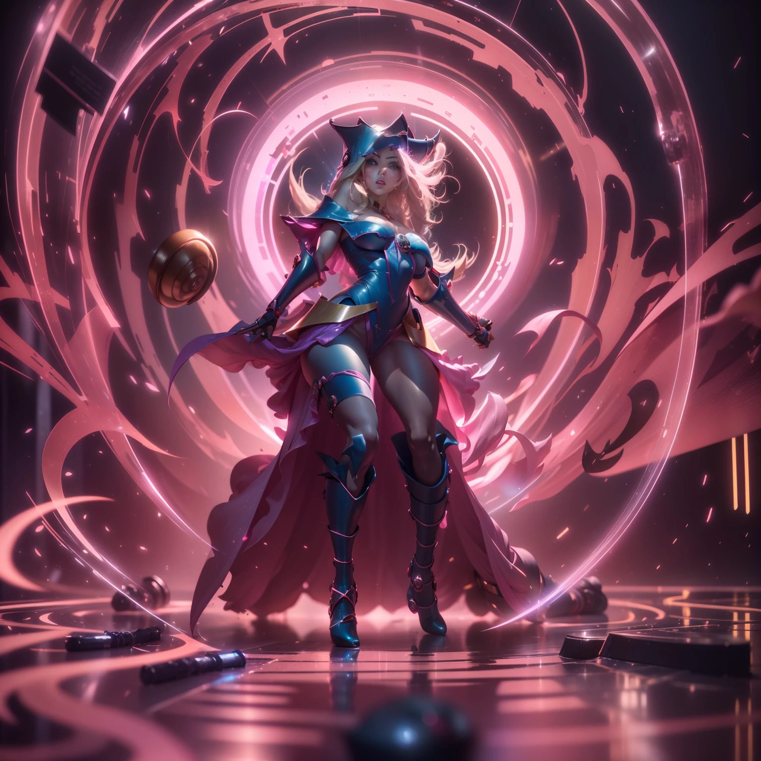 ((hiperrealista)), ((escena de cine)), dark magician girl  de rodillas, en el suelo, Llevar un traje transparente, perfecto, vista, hermoso rosa , Cara de Ahegao, fibre optic cables, Logotipos corporativos, HDR (High Dymanic Range), Trazado de rayos, NVIDIA RTX, Super resolution, Irreal 5, Sub-Surface Scatterring, Texturas PBR, postprocesamiento, Anisotropic filtering, profundidad de campo, maximum sharpness and sharpness, Texturas multicapa, Mapeo de albedo y especular, sombreado de superficie, Accurate simulation of light-material interactions, proporciones perfectas, octane representation, duotone lighting, ISO bajo, balance de blancos, regla de tercios, apertura amplia, 8K RAW, high-efficiency subpixels, sub-pixel convolution, glow particles