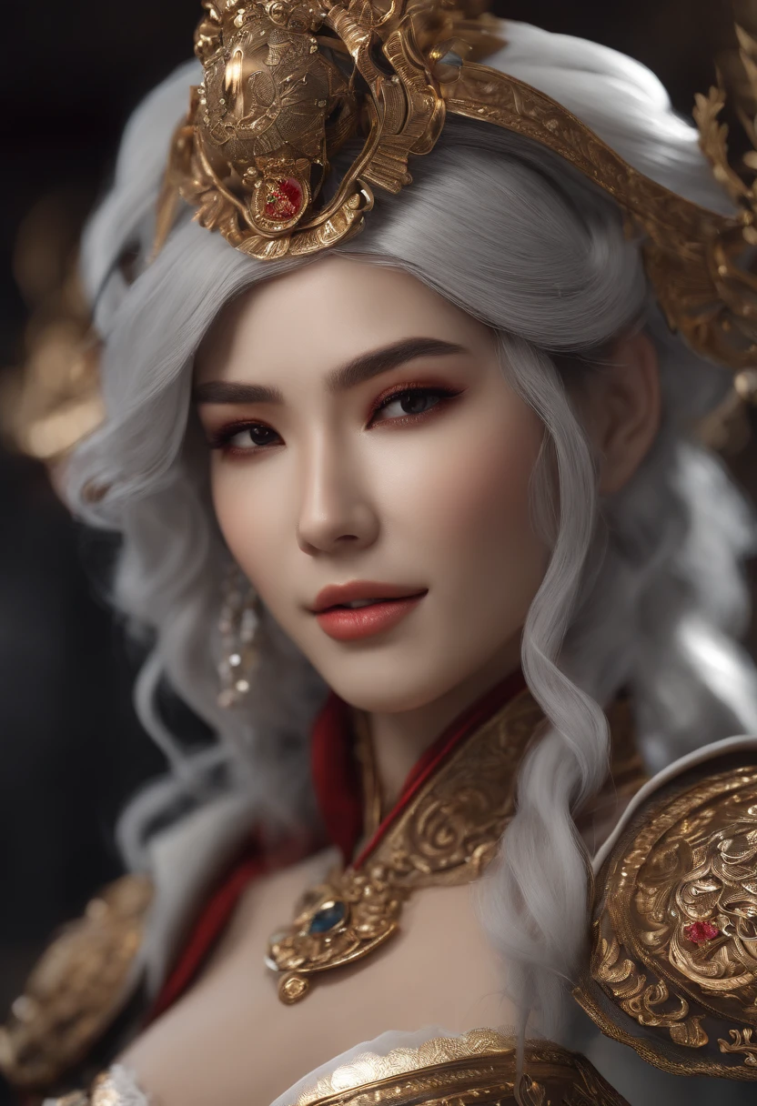 a skinny girl, latin face, suit, smile you can see the teeth, shogun raiden cosplay, wavy hair, full body, very detailed body, very detailed face, shiny skin, detailed_eyebrows, beautiful_eyes, realistic skin, ultra-realistic, sharp and highly detailed focus, 8k