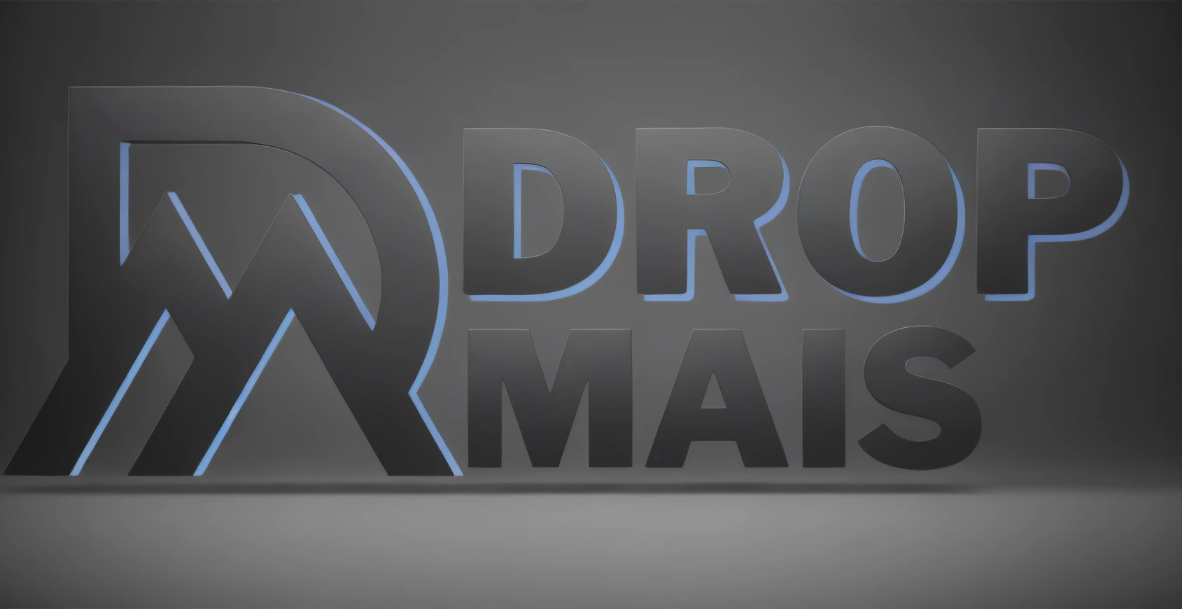 letras em 3d com uma perspectiva