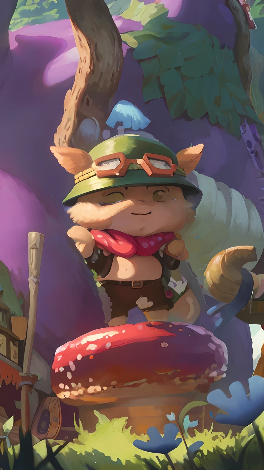 Penis, E621, 1boy, small body, short body, slim, smooth, flabby, skinny, thin, teemo, ^ ^, fur, furry, crying, tears, screaming, closed eyes, in a vine forest, best quality, masterpiece night, naked, little penis, flaccid penis, genitals, short penis shaft, wearing only a green boots and his green helmet, ears through the helmet, green gloves, Goggles on hat, tentacle vines, tentacle vines spreading legs, tentacle vines going inside the mouth, tentacle vines coiled arm, tentacle vines coiled legs, legs spread, tentacle vines inserted in anus, tentacle vines anal, anal, penetrated by tentacles vines, viewer from the bottom, looking at viewer, red neck fur