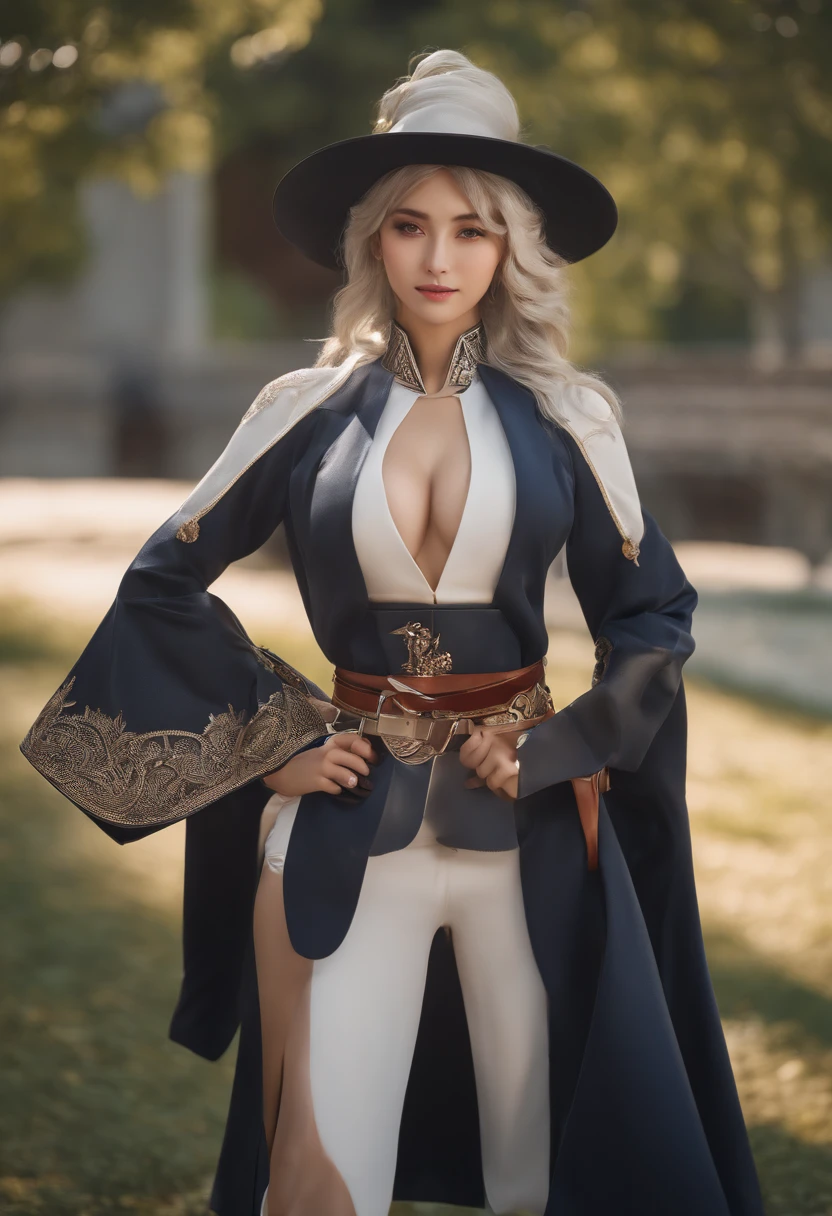 a skinny girl, latin face, suit, smile you can see the teeth, wavy hair, full body, very detailed body, very detailed face, shiny skin, detailed_eyebrows, beautiful_eyes, realistic skin, ultra-realistic, sharp and highly detailed focus, 8k, shogun raiden from genshin impact cosplay