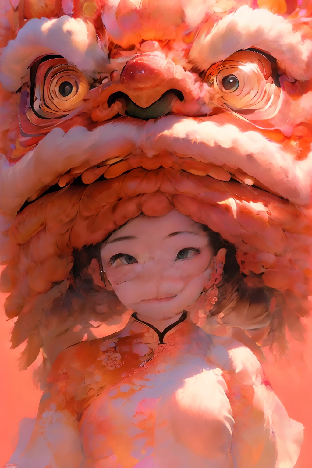 lion dance,Dance,4K Ultra HD, 超高分辨率, (Photorealistic: 1.4), Best quality,Masterpiece,Utra dilution,(pastel colour:1.2)