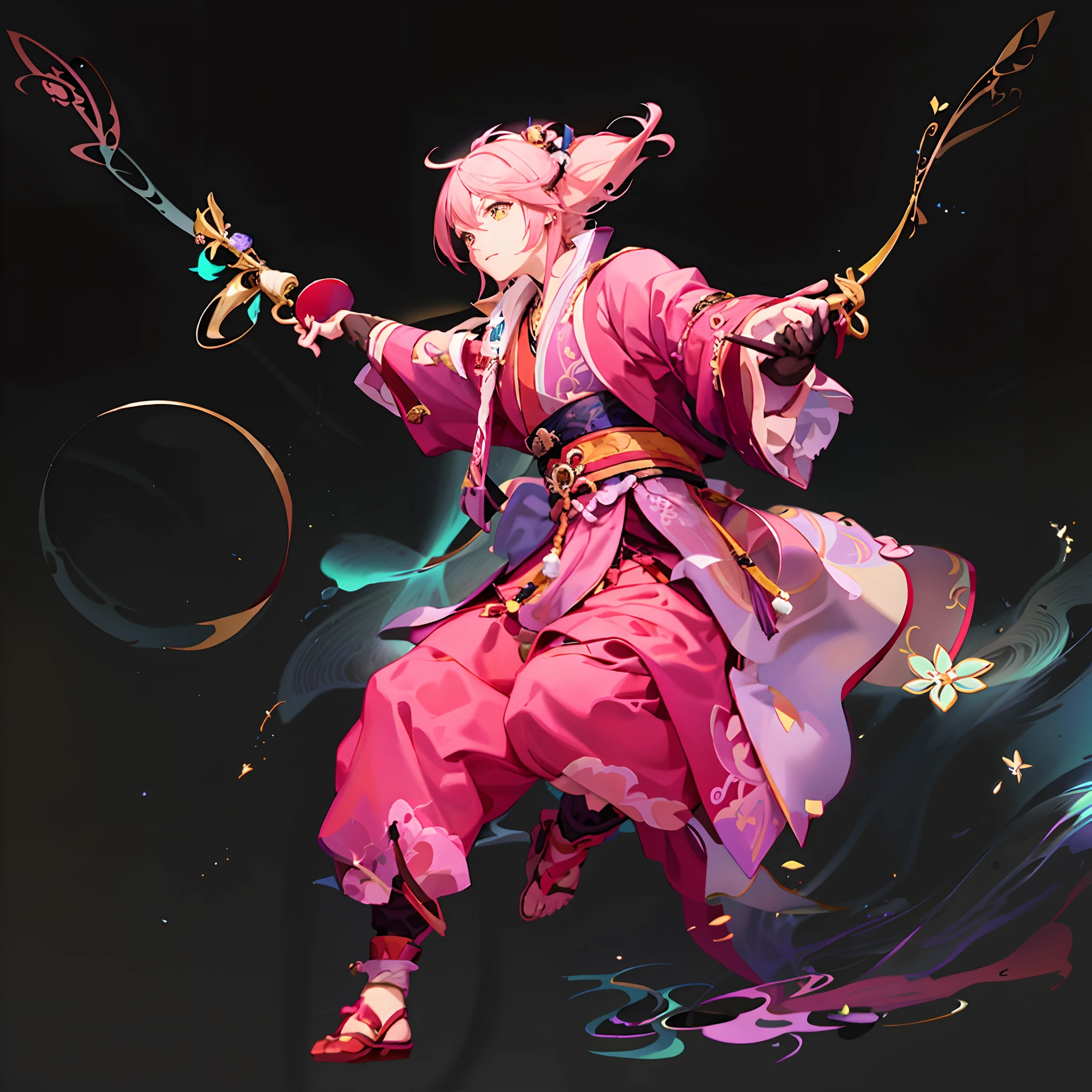 male people,Anime character with pink hair and drums and yellow coat, zhongli from genshin impact, keqing from genshin impact, genshin impact character, cushart kenz, jrpg character art, Ayaka Genshin Impact, cushart krenz, onmyoji detailed art, Long-hsien, ayaka game genshin impact, final fantasy tactics character