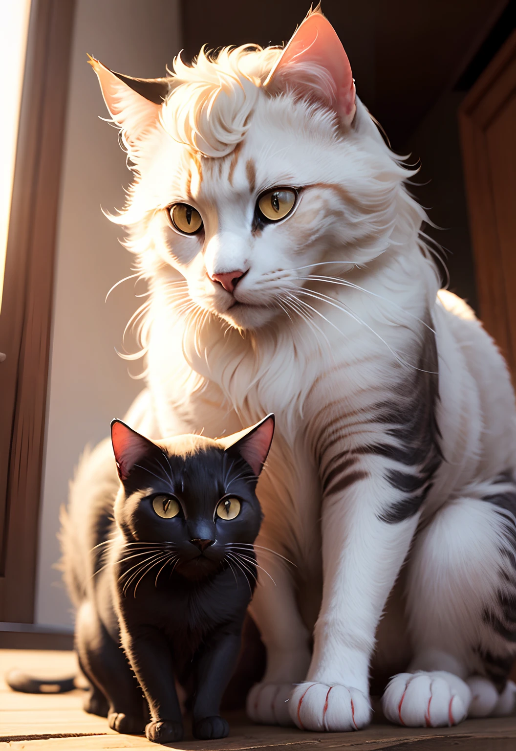 Esqueleto de ossos do gato felino