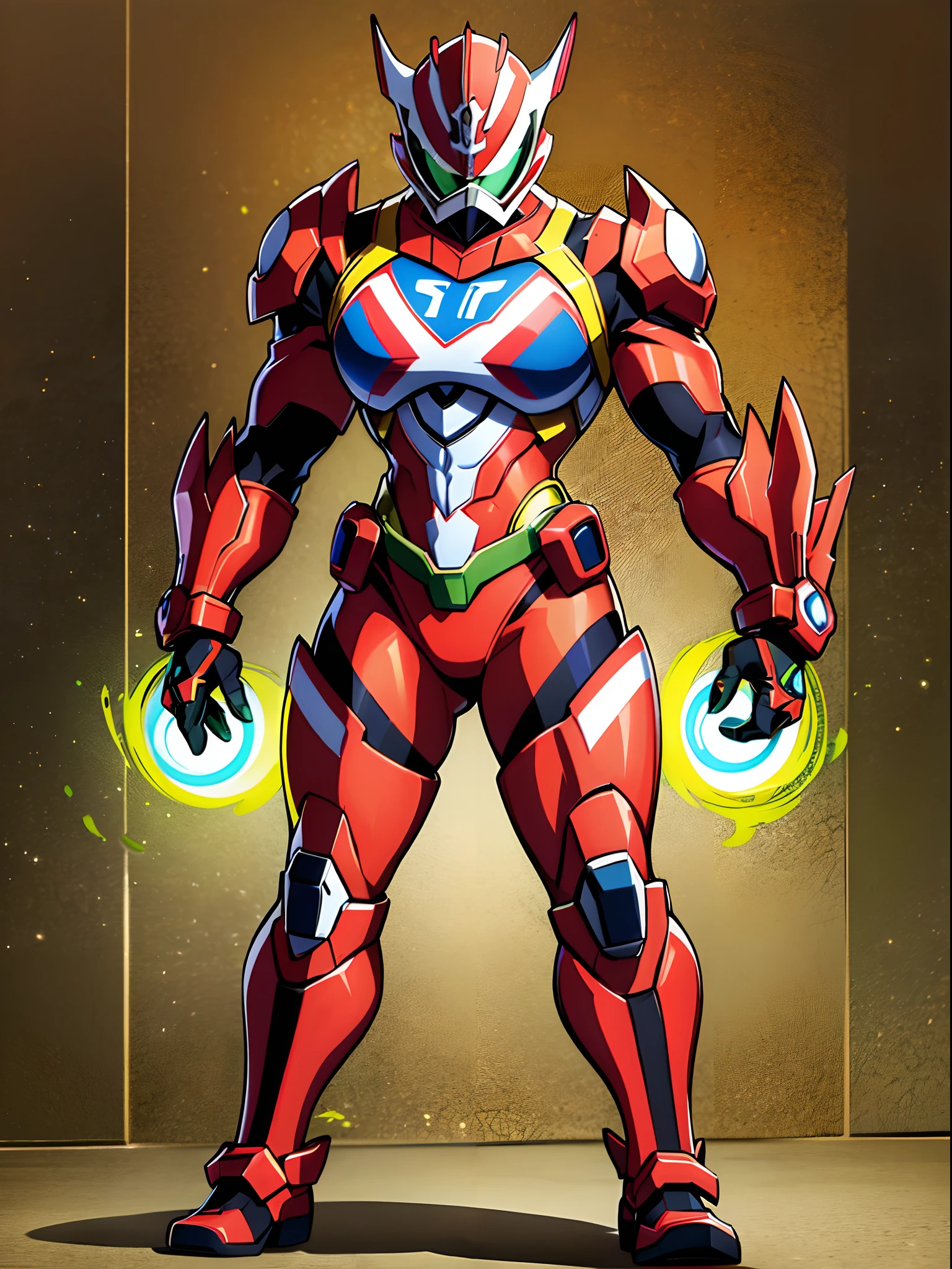 sentai ,, standing solo, weird, bizzare, full body