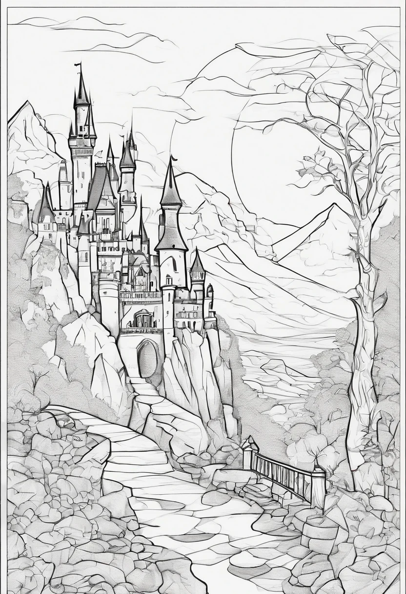Cartoonish jack-o'-lantern、Dracula's Castle Background、high-level image quality、Precision painting、4K、Disney Style Art