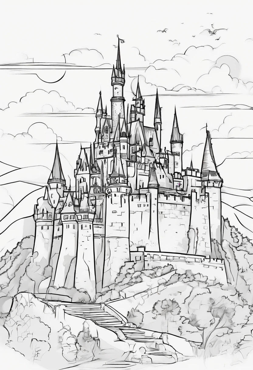 Cartoonish jack-o'-lantern、Dracula's Castle Background、high-level image quality、Precision painting、4K、Disney Style Art
