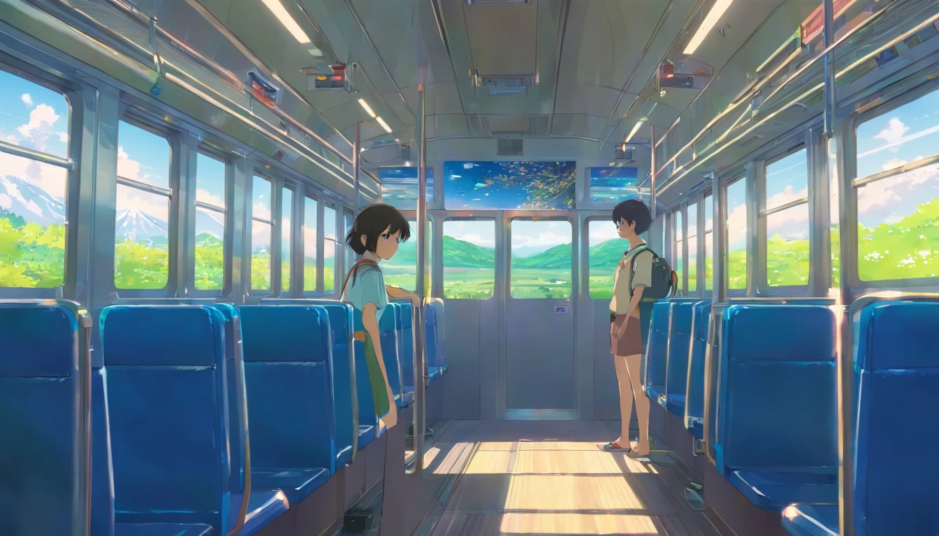 inside a Japanese train
