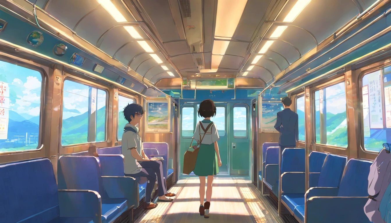 inside a Japanese train