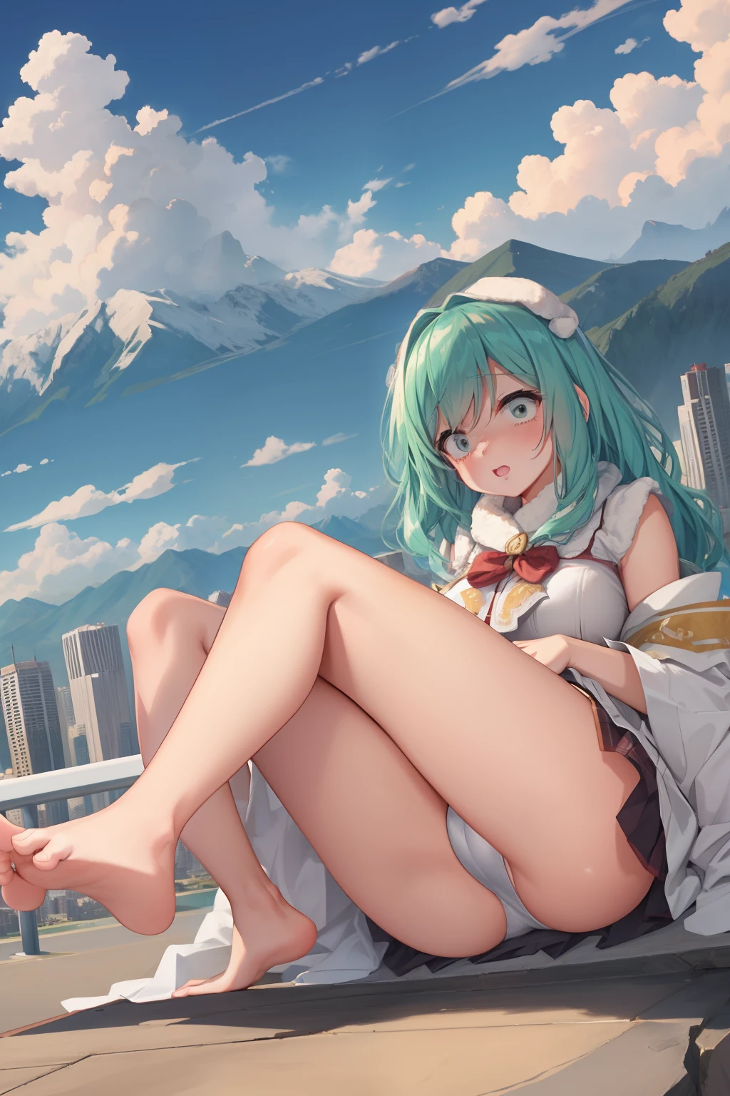 clouds, gtscity, cityscape, mountain ranges, ball of foot
