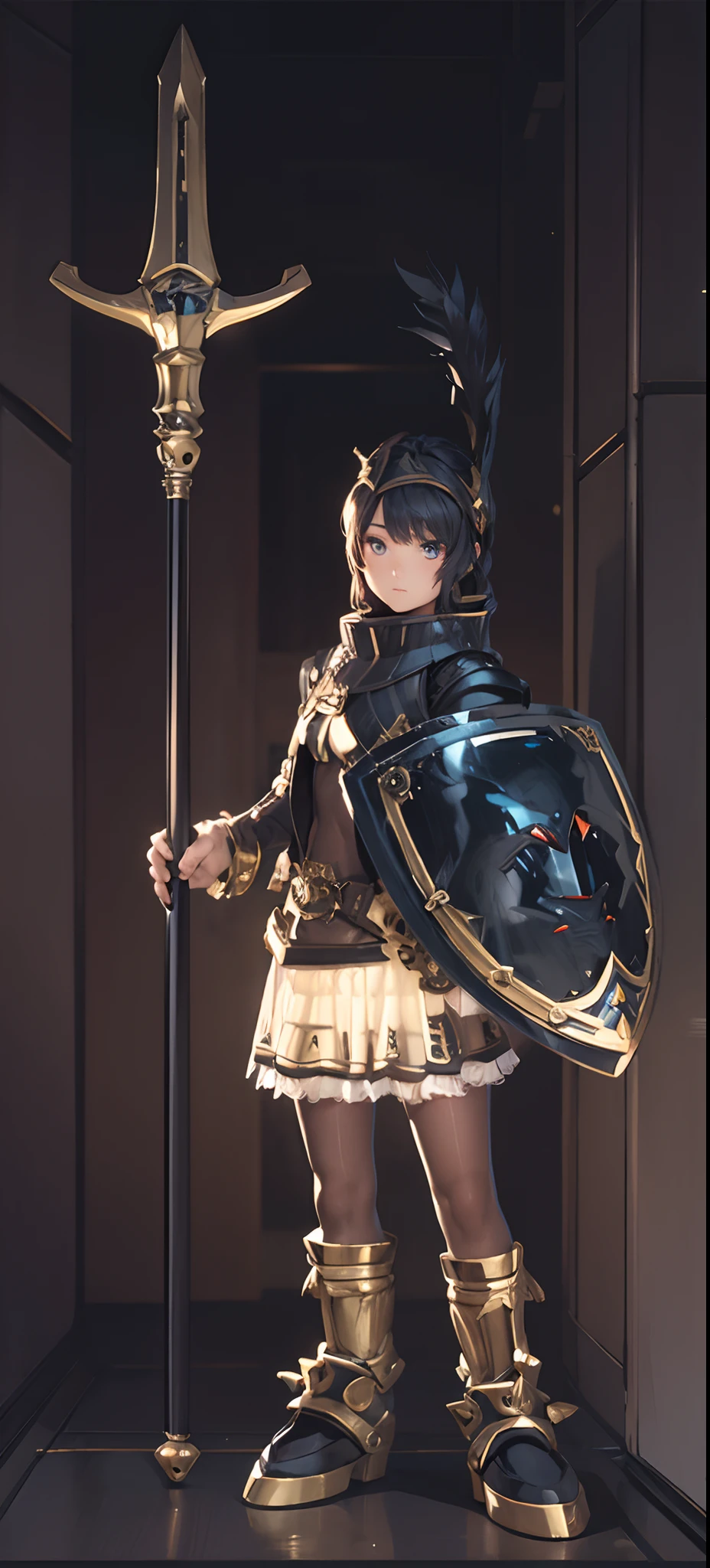 ((Masterpiece, Highest quality)), Detailed face, CharacterDesignSheet, full bodyesbian, Full of details, Multiple poses and expressions, Highly detailed, Depth, Many parts,Beautiful paladin girl,Holding a shield,Extremely beautiful,High Balance, Natural light, Lace,lacepantyhose,black in color,starrysky,Star decoration