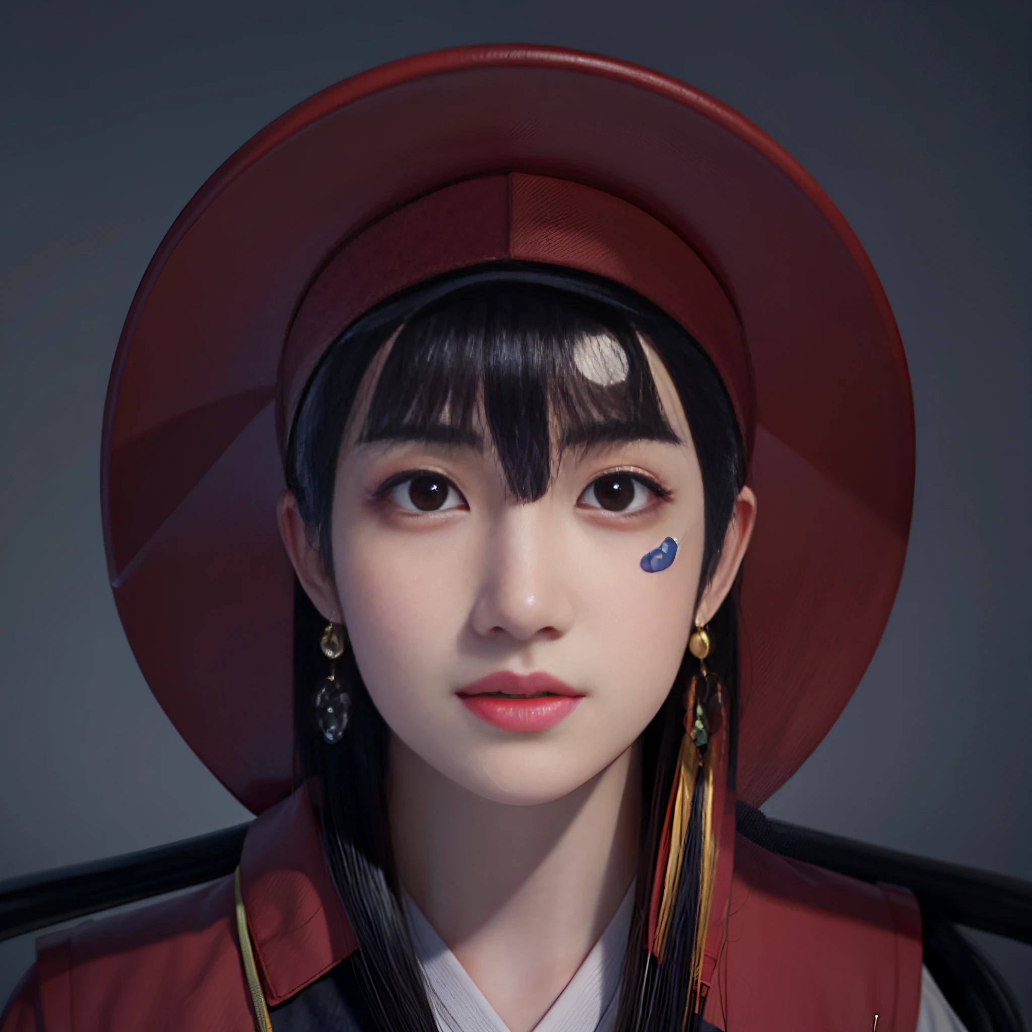 There's a woman with a hat and a shirt, in illustration style digital, Portrait of female Korean idol, Retrato de Mulan, Mulher coreana, inspirado em Yun Du-seo, arte no estilo de z.em. Gu, inspirado em Shin Yun-bok, Retrato de Darna moderno, inspired by Itō Shinsui.