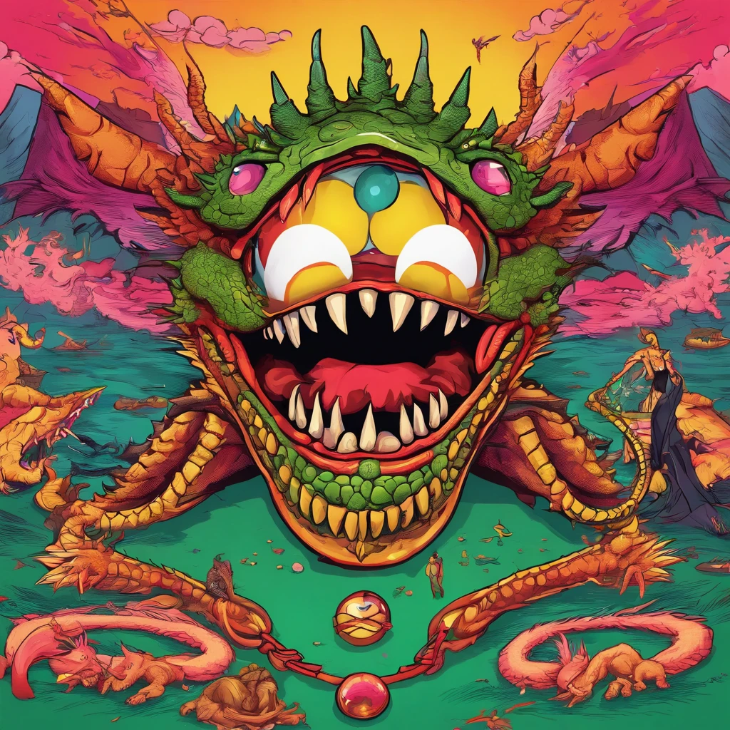 Evil Eye Dragon, Ominagruzio, masterpiece, best quality
