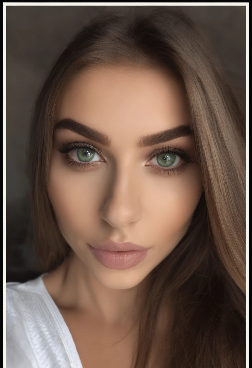 Femme arafed avec de gros seins, fille sexy aux yeux verts, Portrait Sophie Mudd, cheveux bruns et grands yeux, selfie of a young woman, Yeux de chambre, Violet Myers, sans maquillage, maquillage naturel, looking straight at camera, Visage avec Artgram, Maquillage subtil, Superbe photo du corps entier, piercing green eyes, Bel angle, fille mignonne, Image du corps entier, corps entier, Prise de vue du corps entier, brunette goddess, High detail, sexy pose, night club, parti, amusement
