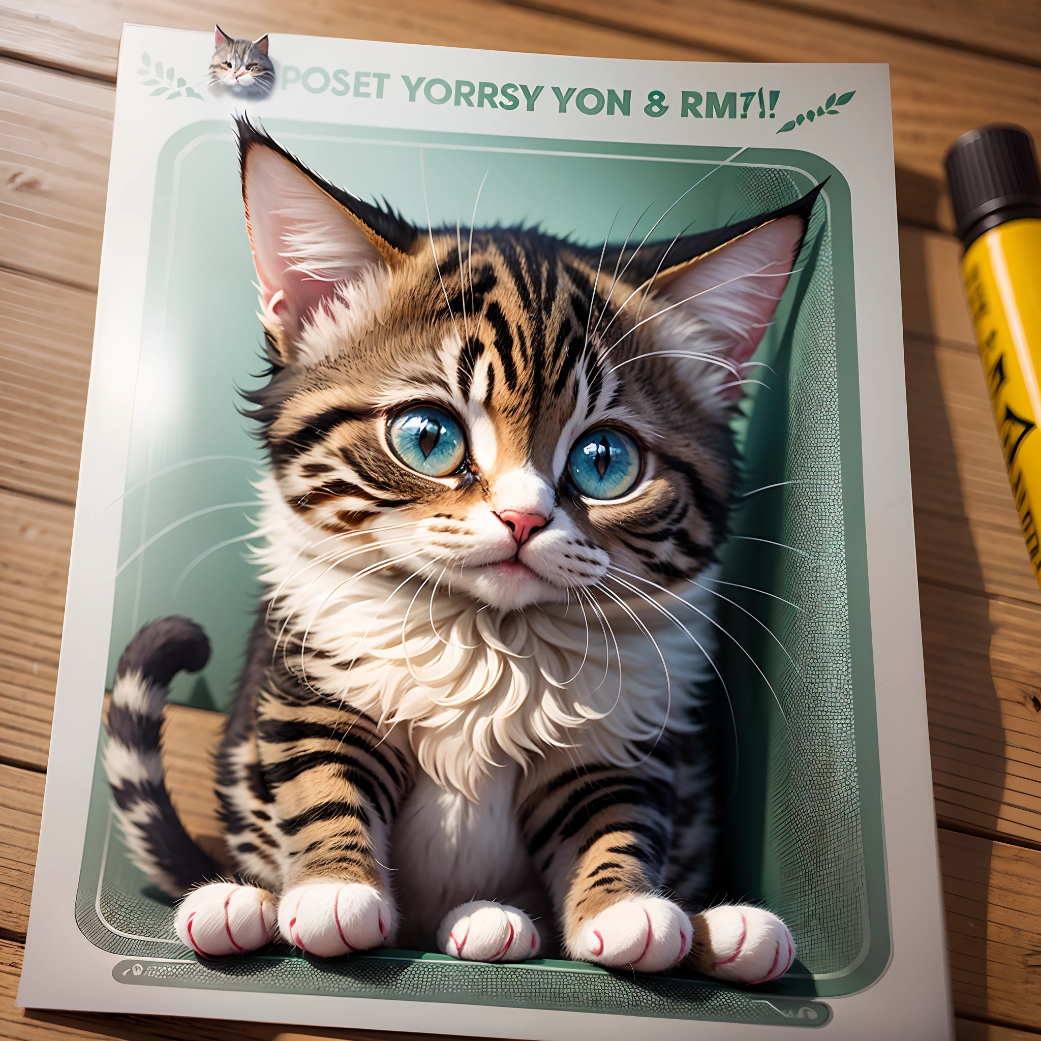 cute kitty cat sticker. No background. No hands