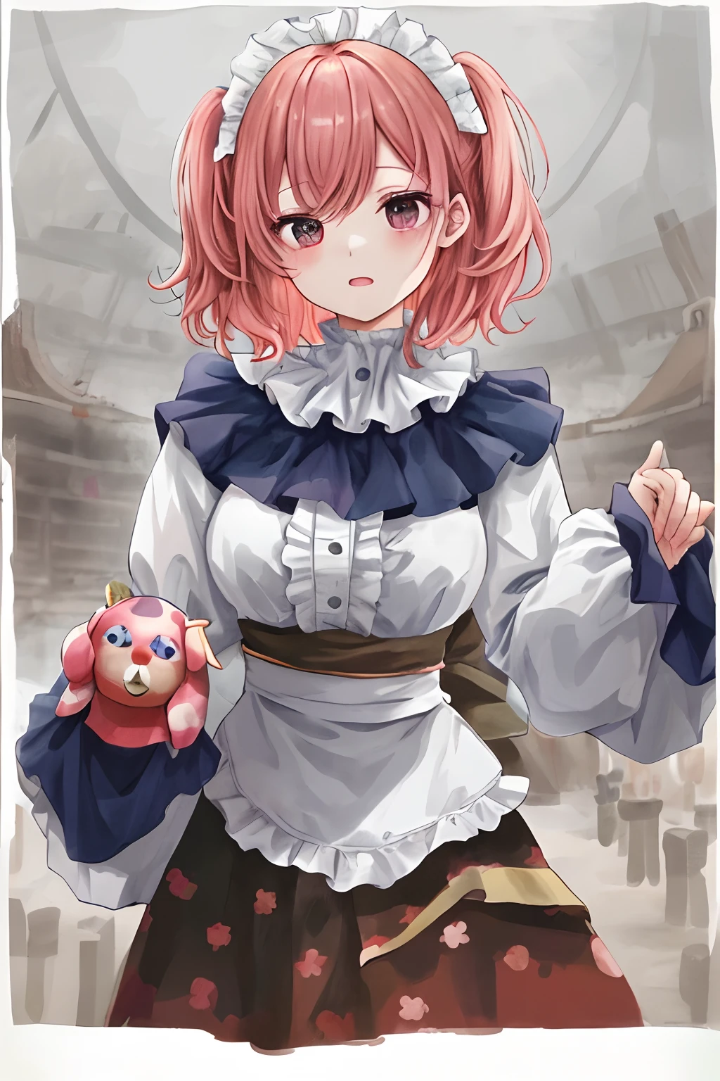 Official Anime Characters、(Dutch woman:1.1)、​masterpiece、High resolution、8K、fhllnude,nipple,
She was wearing a clown costume and、、I have very short pink hair、
Detailed skin、A detailed eye、Detailed clown makeup、
Inside the dusty circus arena、
Volumetric fog、volumetric dust、
Photos made with natural style photos on Canon EOS、
Popular at Art Station、Popular for Divian art、popular on flicker