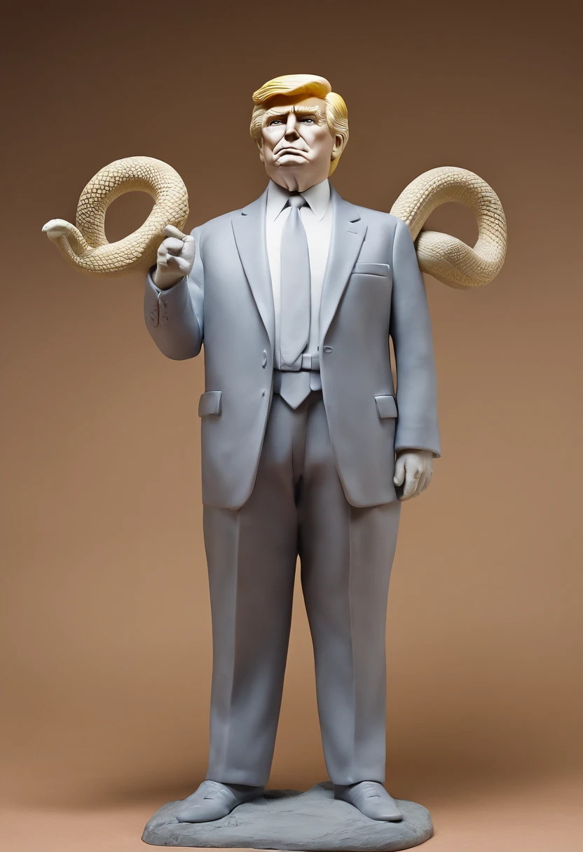 Donald Trump, hydra, long snake like arms, standing above the United States.