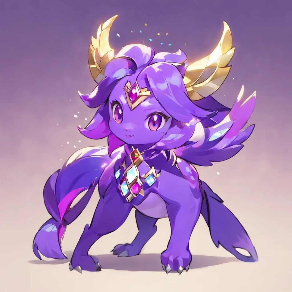 Purple Jeweled Beast, Almethys, masterpiece, best quality