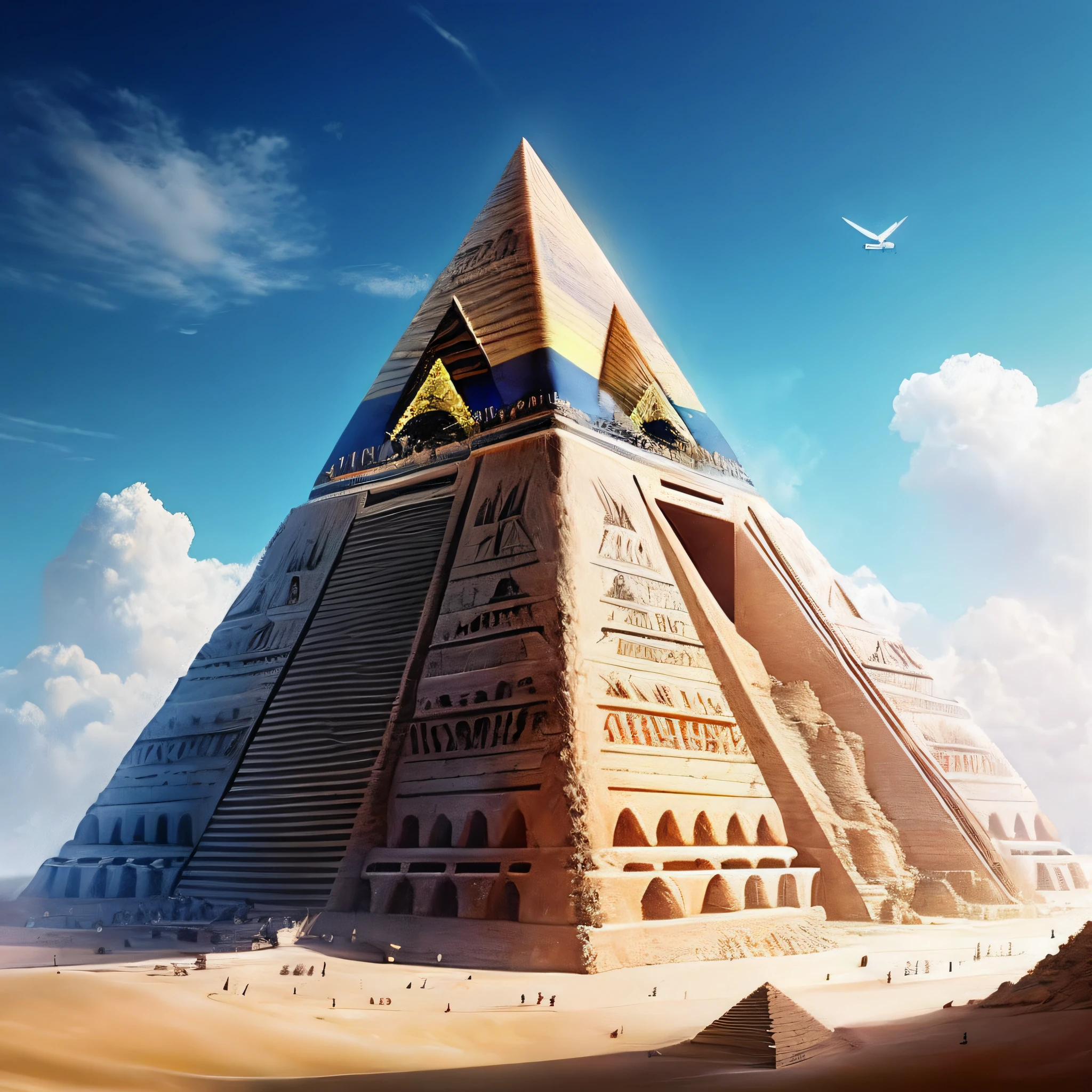 Futuristic pyramid of Egypt