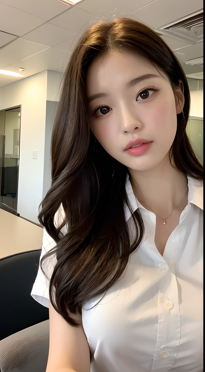 - [ ] Photorealistic:1.37, masutepiece, Best Quality, Raw photo, absurderes, nffsw, 1girl in, Wavy Hair, Brown hair , Looking at Viewer, In the large conference room of the office in the Hightower office building in Tokyo ,Tokyo Tower,intricate detailes, Detailed background, Detailed skin, Pore, hight resolution, nffsw , Presentation to 10 Men , beautiful model, Soft light on the face,japanse_modeled , midium breasts, 30-year-old woman with ,((White uniform shirt))