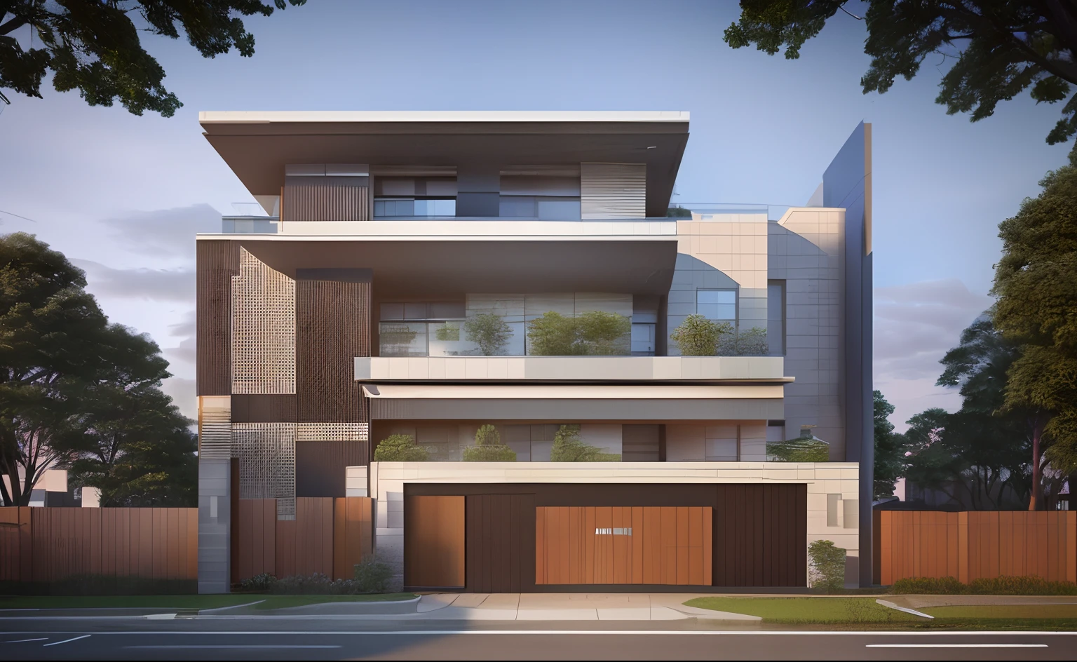 rendering of a modern apartment building with a balcony and balconies, precise architectural rendering, professional render, residential, award-winning render, architectural render, high quality rendering, architectural visualization, realistic architecture, architectural 3 d render, natural realistic render, architectural rendering, architecture render, a photorealistic rendering, high-quality render, exterior design, urban house