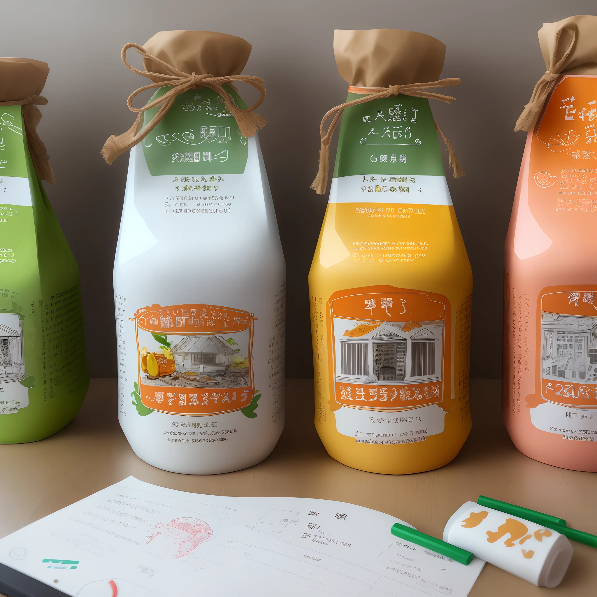 Design a milk tea outer packaging