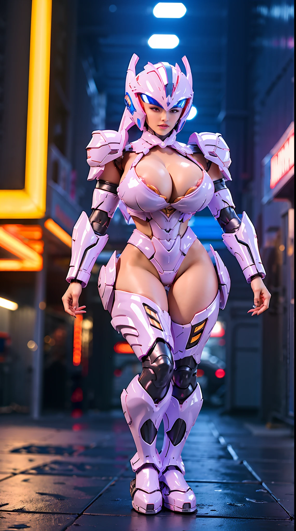 (nsfw:0.5), MIGHTY MORPHIN POWER RANGERS, HUGE BOOBS, BATTLE ARMOR FULL SUIT, (CLEAVAGE), TRANSPARANT, TALL LEGS, STANDING, THICK BODY, MUSCLE ABS.