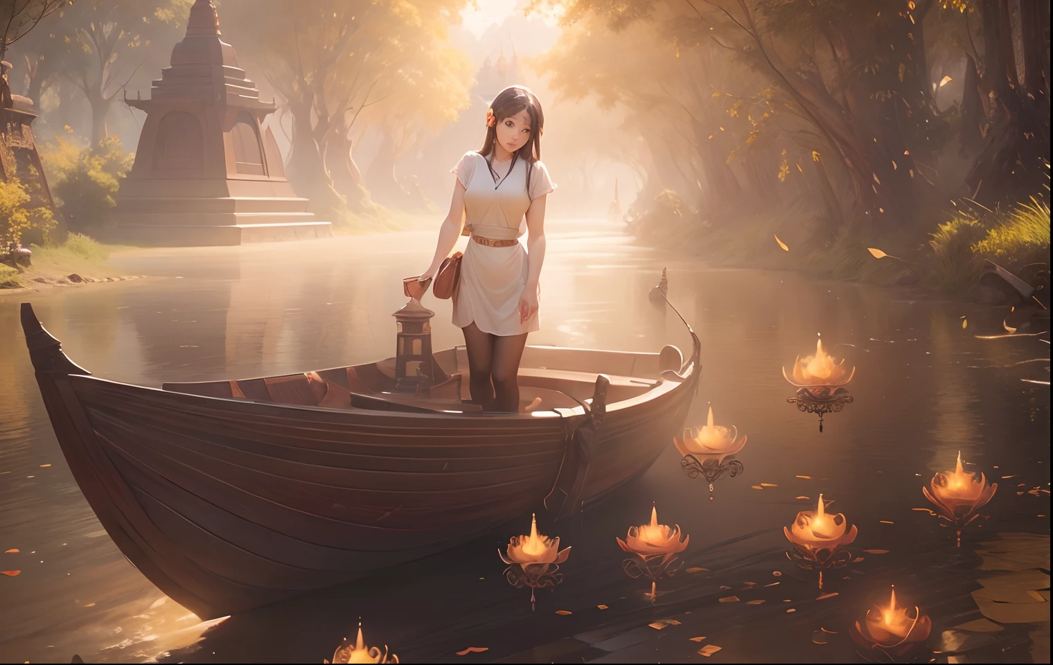 Change background bagan pagoda art beautiful girl art,realistic face,8k, ultra realistic,