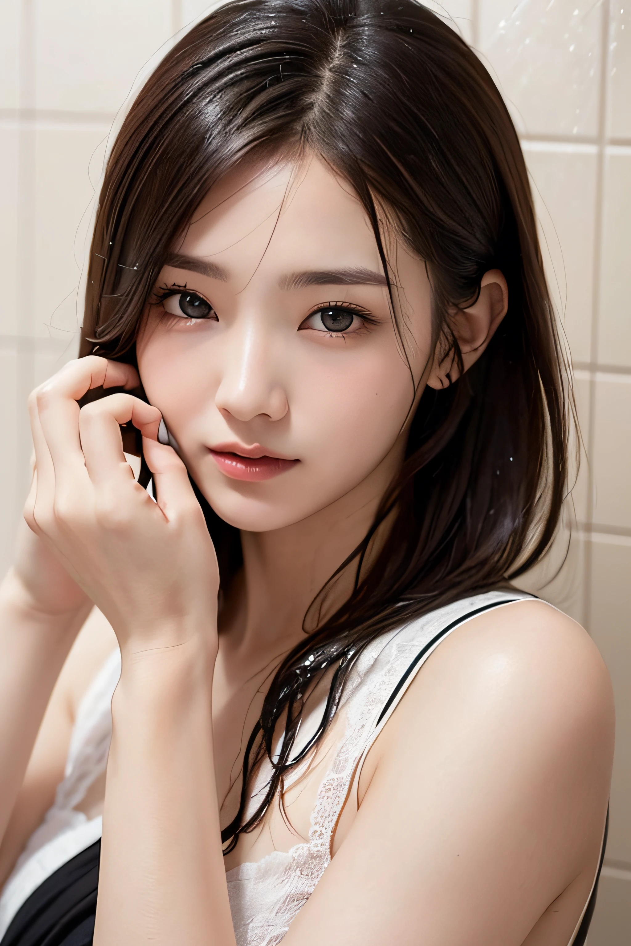 1womanl、Early 20s、(beauitful face:1.5)、(Showers)、Daphne、From the overflowing tearbuds、Start smelling one by one、Distant spring、Listen to your familiar voice that gave me love