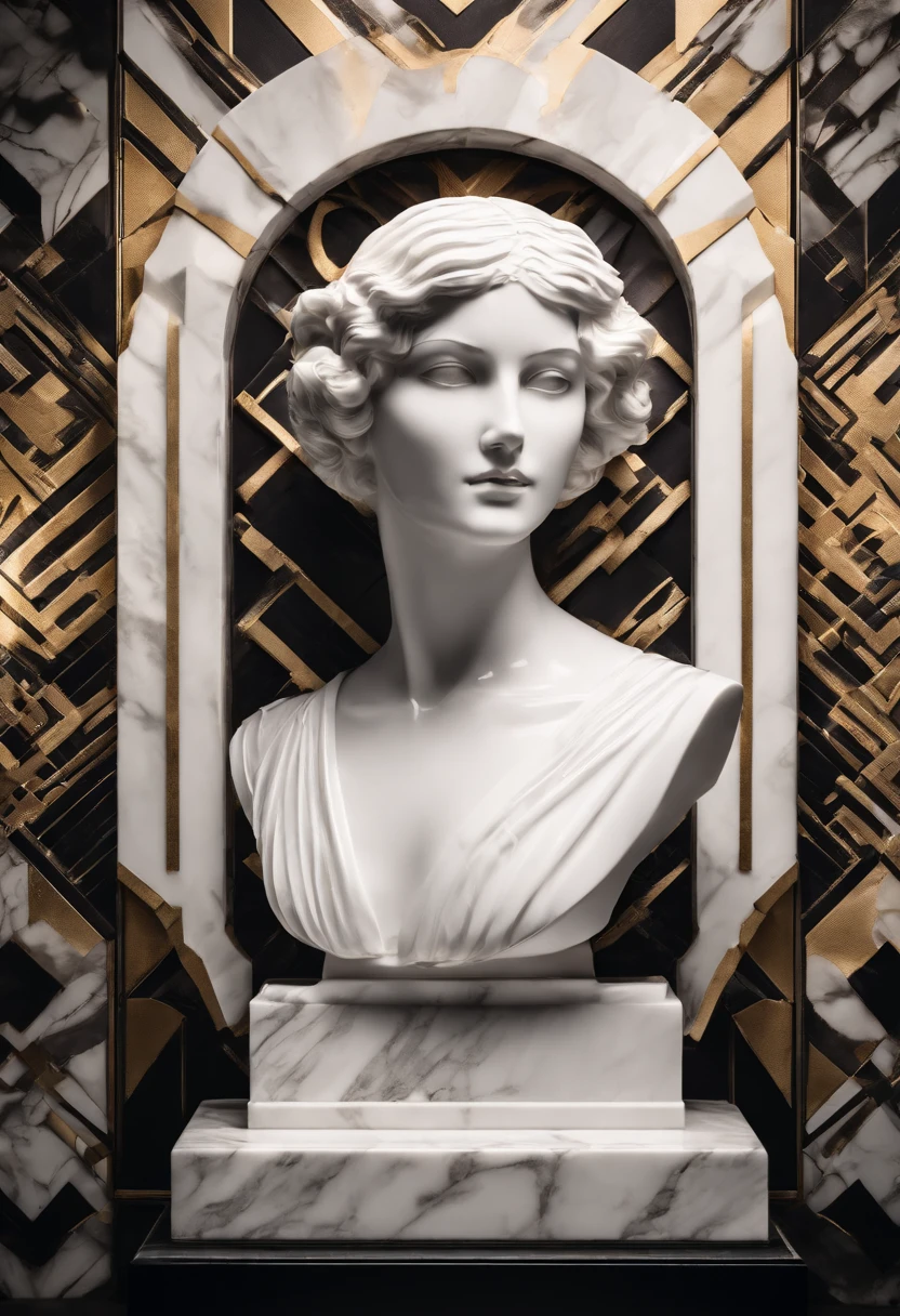 Bryant's white marble bust,It has the style of a museum. dark ambiance, High contrast between light and shadow, professional photoshooting, , Amount of light, cinematic ligh,8K