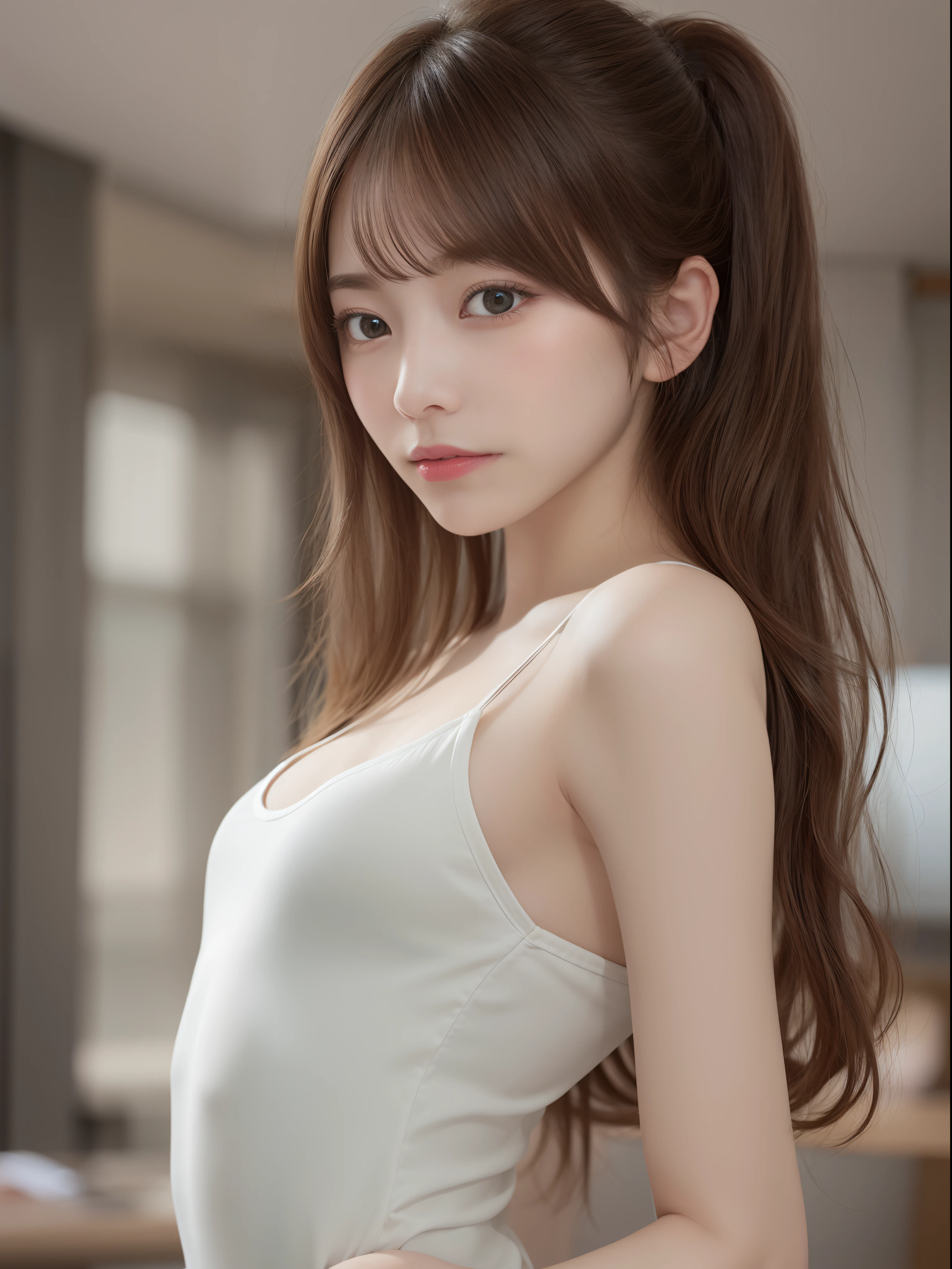 (RAW photos: 1.2), top quality, beautiful detailed girl, bunny girl, from below, twin tails, blonde, smile, highly detailed eyes and face, beautiful detailed eyes, huge file size, high resolution, 8k wallpaper, fine details, highly detailed ticker uniform 8k wallpaper, light on face, movie lighting, girl, sexy pose, (photorealism: 1.4), illustration, Super Detail, Masterpiece, Playboy Bunny, Fishnet Pantyhose, Squatting