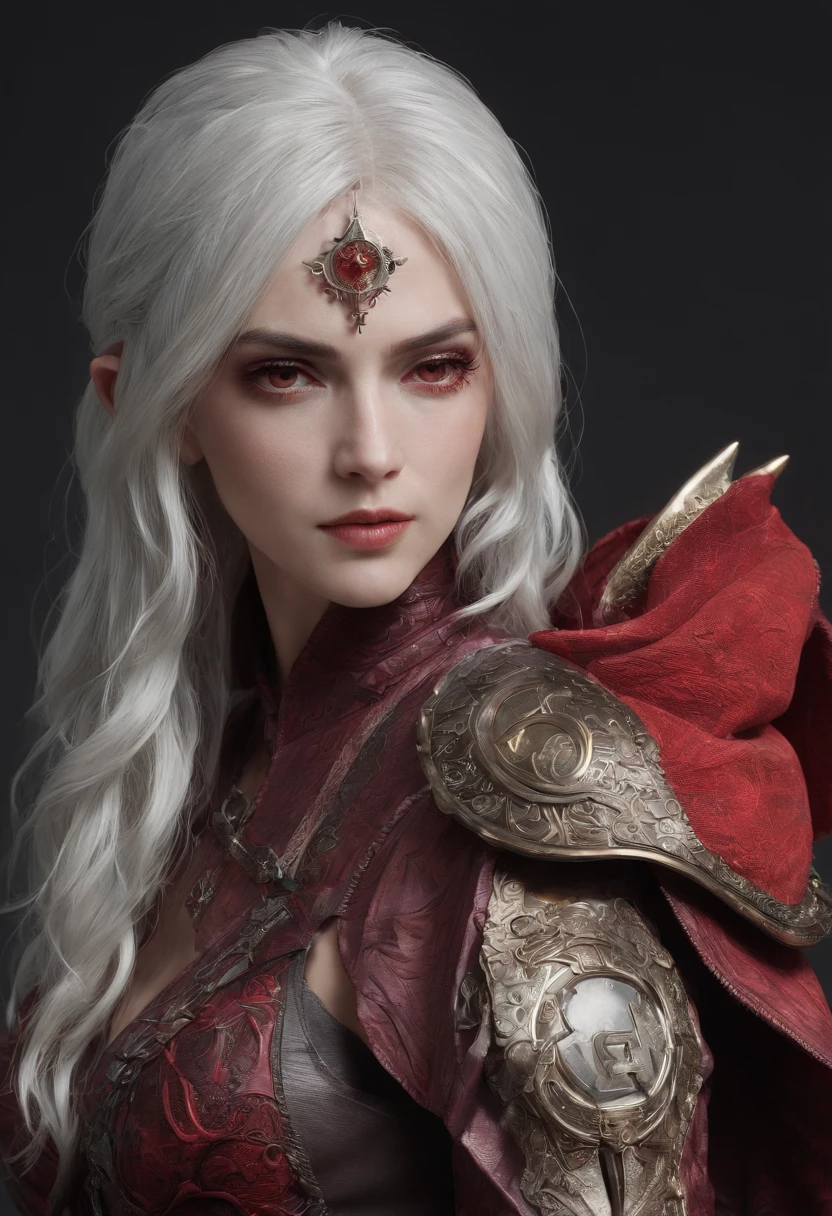 Cirilla Fiona Elen Riannon，Highest image quality，Outstanding details，超高分辨率，（Fidelity：1.4）, Favor the details，closeup cleavage，dawn，Snow，winter，Wizard Sword，He has a delicate and beautiful face，Red Japanese oni armor，Raised sexy，frontage，cyber punk perssonage，Futuristic，mechanically aesthetic，Virtual Engine 5，Perfect detail rendering，rendering by octane，hyper HD