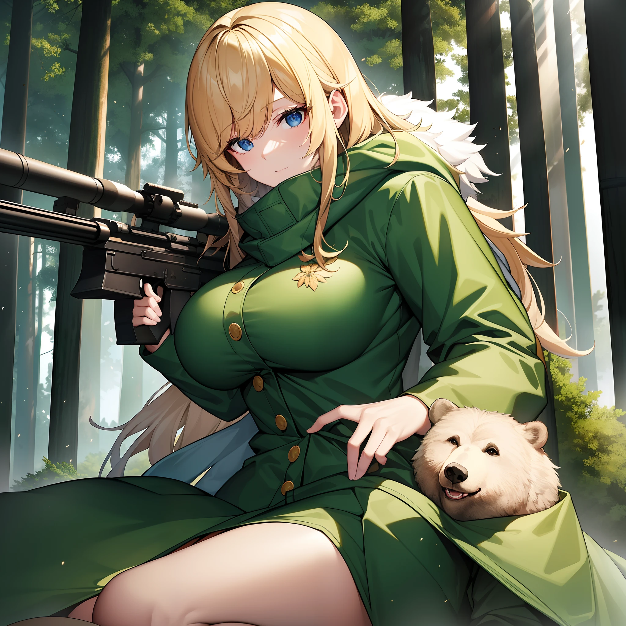 Outrageous resolution、​masterpiece++、top-quality++、ultra-definition++、ultra-definition++、4k++、8k++、from side、（Background Focus）++、A blond blond mature sniper lying in a green jacket and white scarf with a sniper rifle in a forest with an explosion that destroys a city praises the bear for killing the bear、In the forest where there is an explosion, a blond colossal breasts mature sniper lying in a green jacket with a sniper rifle and a white scarf kills a bear, but runes that kill the bear、A blonde colossal breasts mature sniper lying in a green jacket and white scarf with a sniper rifle in a forest with an explosion kills a bear but the magic of exterminating a bear、In a forest with an explosion flying over, a blond colossal breasts mature sniper lying in a green jacket with a sniper rifle and a white scarf kills a bear, but kills the bear、A blonde big breasts mature woman sniper lying in a green jacket and white scarf with a sniper rifle in a forest with an explosion kills a bear, but a married woman kills a bear、A blonde colossal breasts mature woman sniper lying in a green jacket and white scarf with a sniper rifle in the forest where there is an explosion kills a bear, but the president kills the bear、Detailed contemporary art、Contemporary Art Style、Blonde big breasts mature sniper lying in a green jacket and white scarf with a sniper rifle in a forest with a beautiful modern explosion kills a bear but a witch kills a bear、A college student who is a college student who is lying down in a green jacket and white scarf with a sniper rifle in the forest where there is an explosion kills a bear but kills a bear、Contemporary Art Behans、A high school student who is a high school student who is lying down in a green jacket and white scarf with a sniper rifle in the forest where there is an explosion kills a bear but kills a bear、A blonde big breasts mature woman sniper lying in a green jacket and white scarf with a sniper rifle in a forest with a beautiful explosion kil