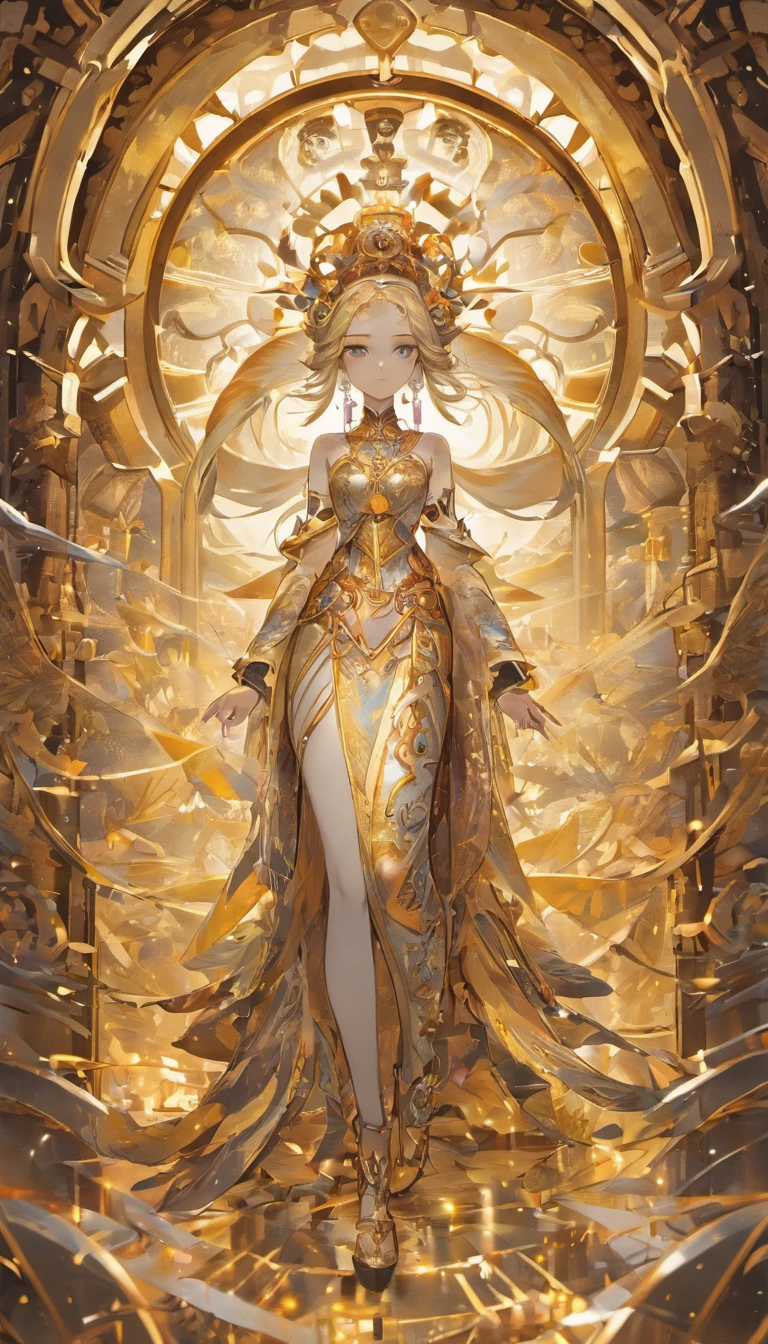 Highly detailed CG unit 8k wallpaper, masterpiece, High resolution, highest quality, highest quality real texture skin, Super Real, Digital Painting, Best image quality, 最High resolution, 8k, ((Highly detailed eyes and face)), 1girl, Beautiful eyes every detail, Full Body Shot, china clothes,