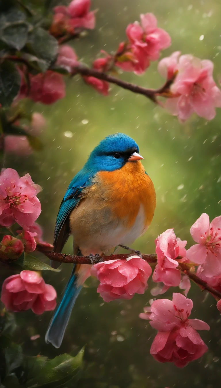 Spring sleep is not dawning, and birds are heard everywhere. The sound of wind and rain at night, and the flowers fall to know how much.
