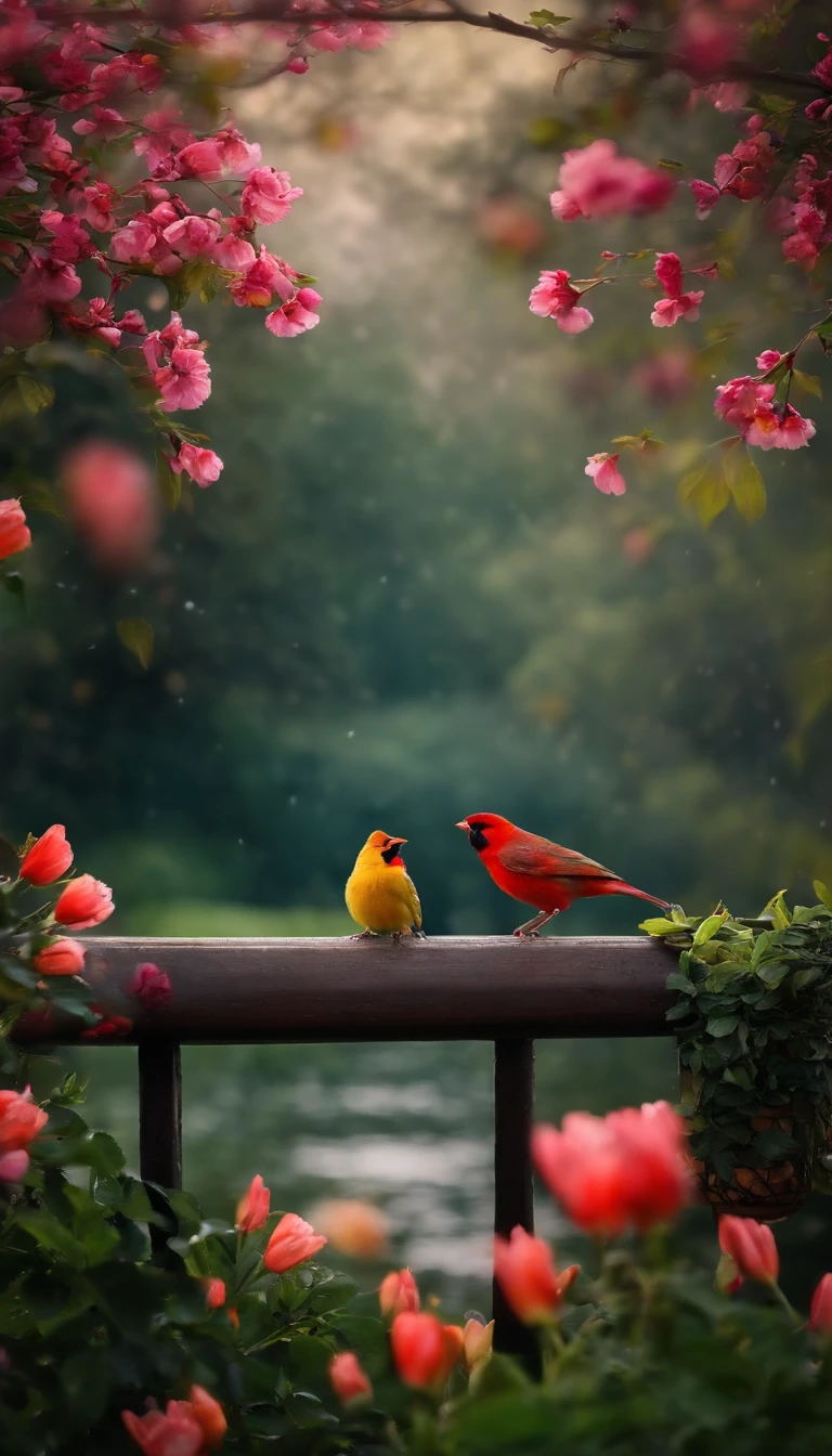 Spring sleep is not dawning, and birds are heard everywhere. The sound of wind and rain at night, and the flowers fall to know how much.